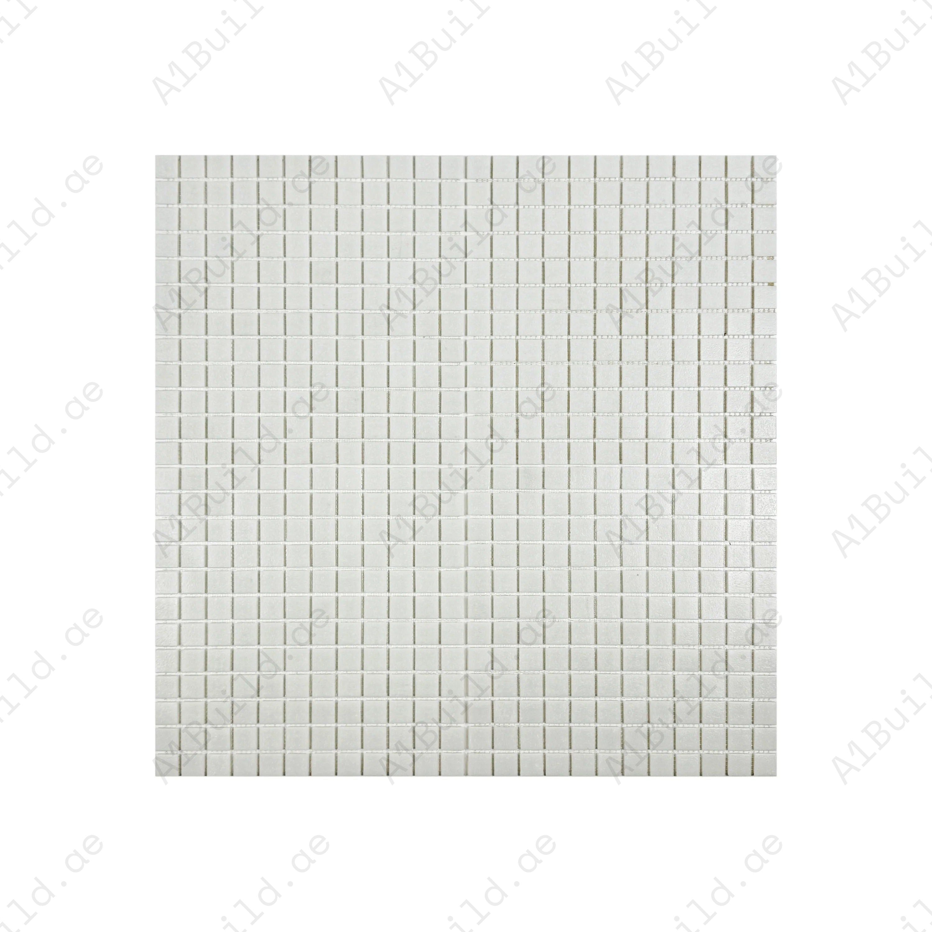 Serene Spectrum White glass mosaic for pools, spas & water features. UV-resistant, slip-proof & eco-friendly tiles ensure luxury, safety & long-lasting shine.