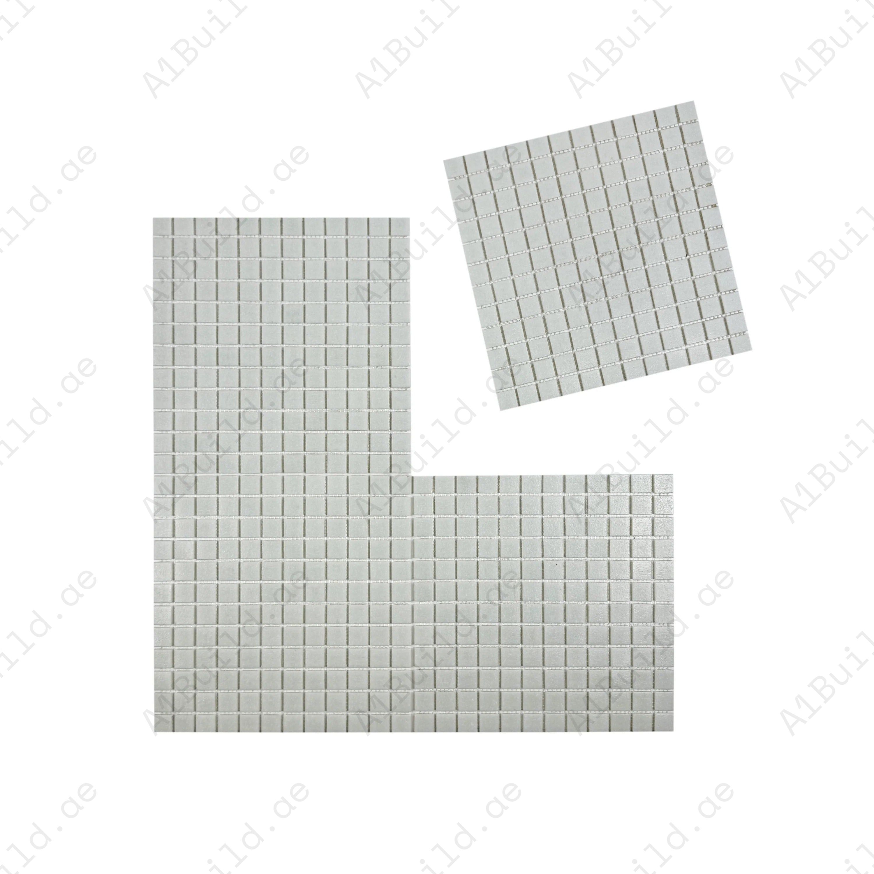 Serene Spectrum White glass mosaic for pools, spas & water features. UV-resistant, slip-proof & eco-friendly tiles ensure luxury, safety & long-lasting shine.