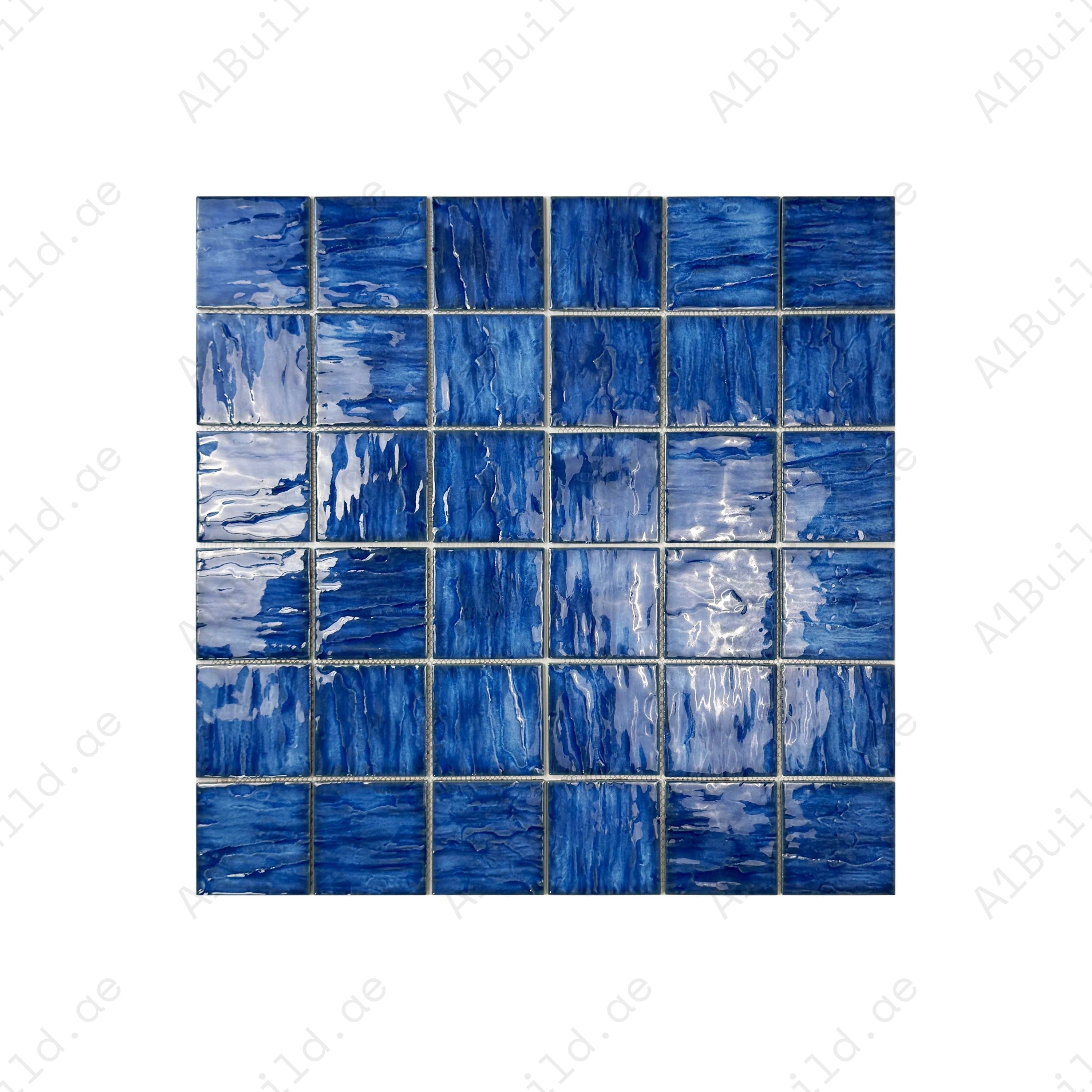 Serene Wave Baby Blue 3D crystalline glazed porcelain mosaic. UV-resistant, slip-proof & eco-friendly—perfect for pools, spas & luxury water features.