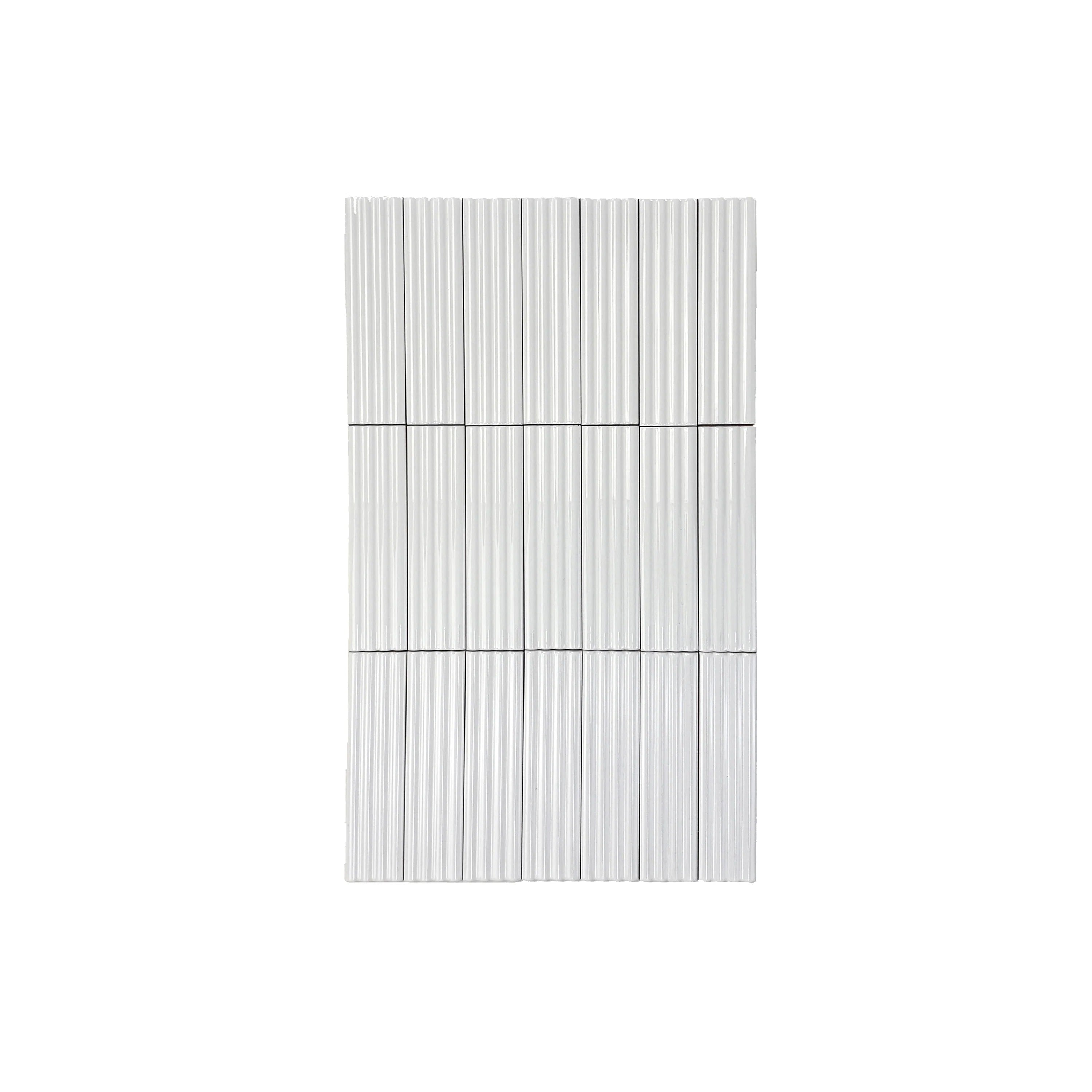 Shop Bright White Glossy Ceramic Artisanal Tile. Durable, waterproof, stain-resistant, perfect for kitchens, bathrooms, walls, floors, and swimming pools.