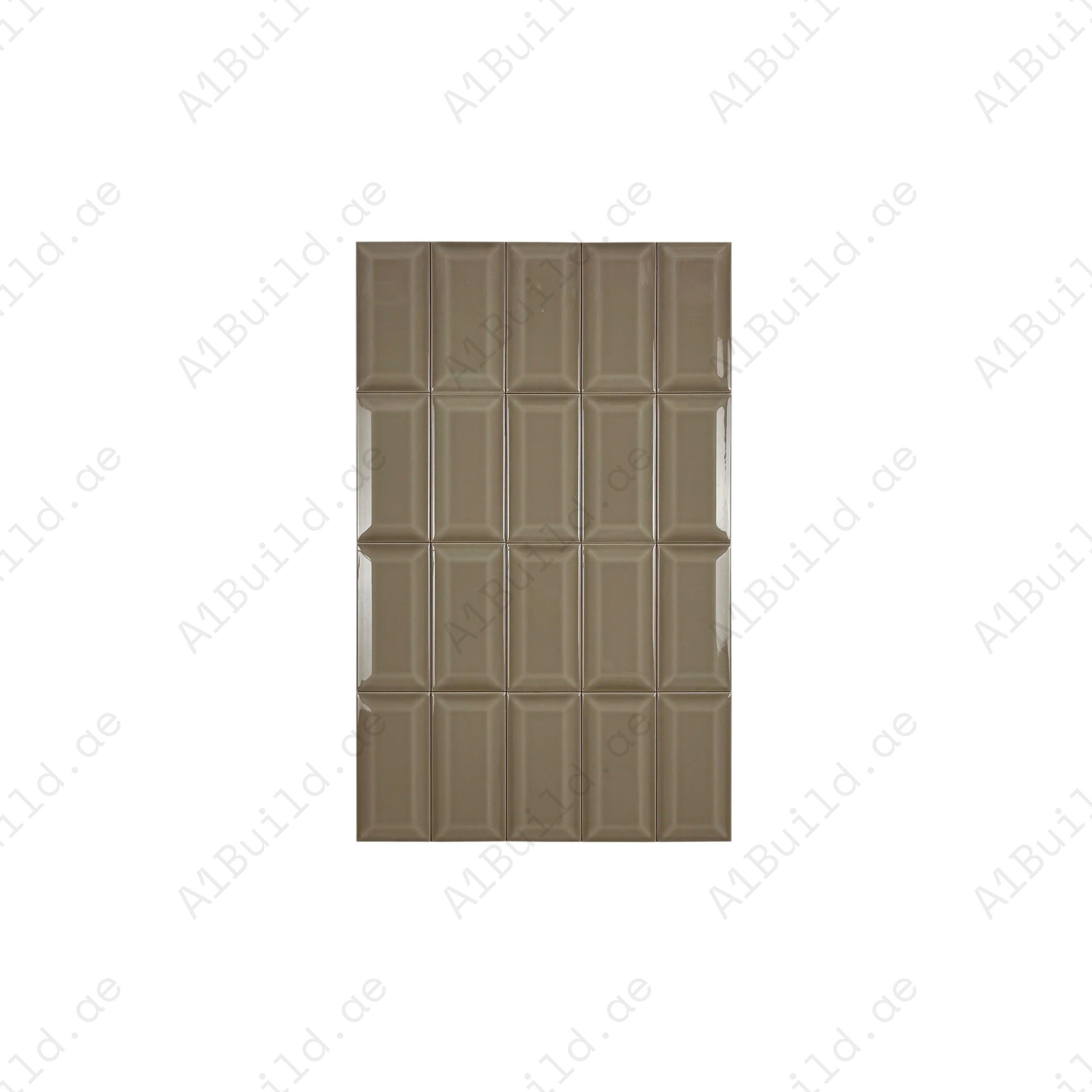 Shop Urban Luxe Light Brown Glossy Beveled Ceramic Tile. Durable, stylish, and easy to clean – perfect for kitchens, bathrooms, accent walls, and interiors.