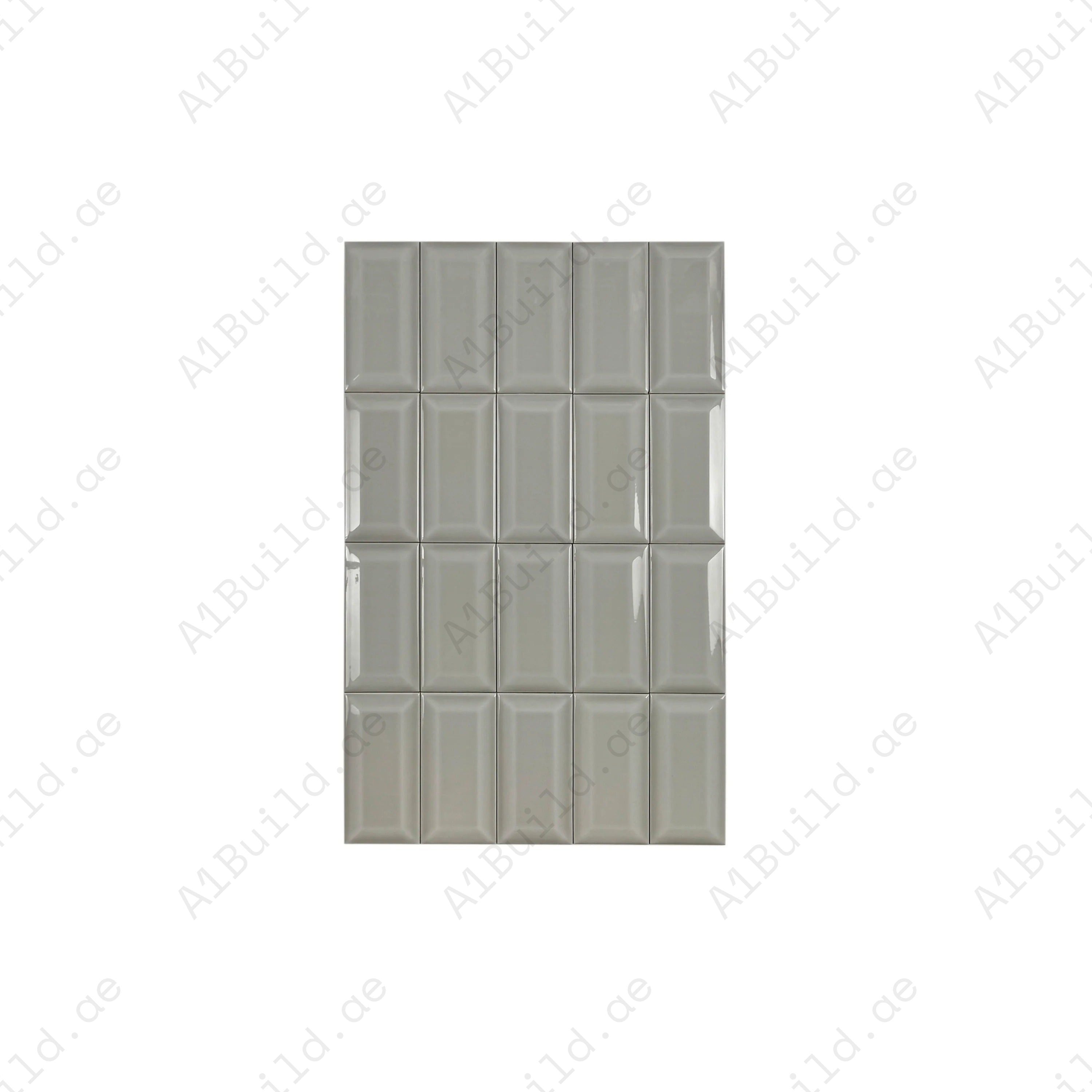 Shop Urban Luxe Light Grey Glossy Beveled Ceramic Tile. Durable, easy to clean, and stylish – ideal for kitchens, bathrooms, accent walls, and modern interiors.