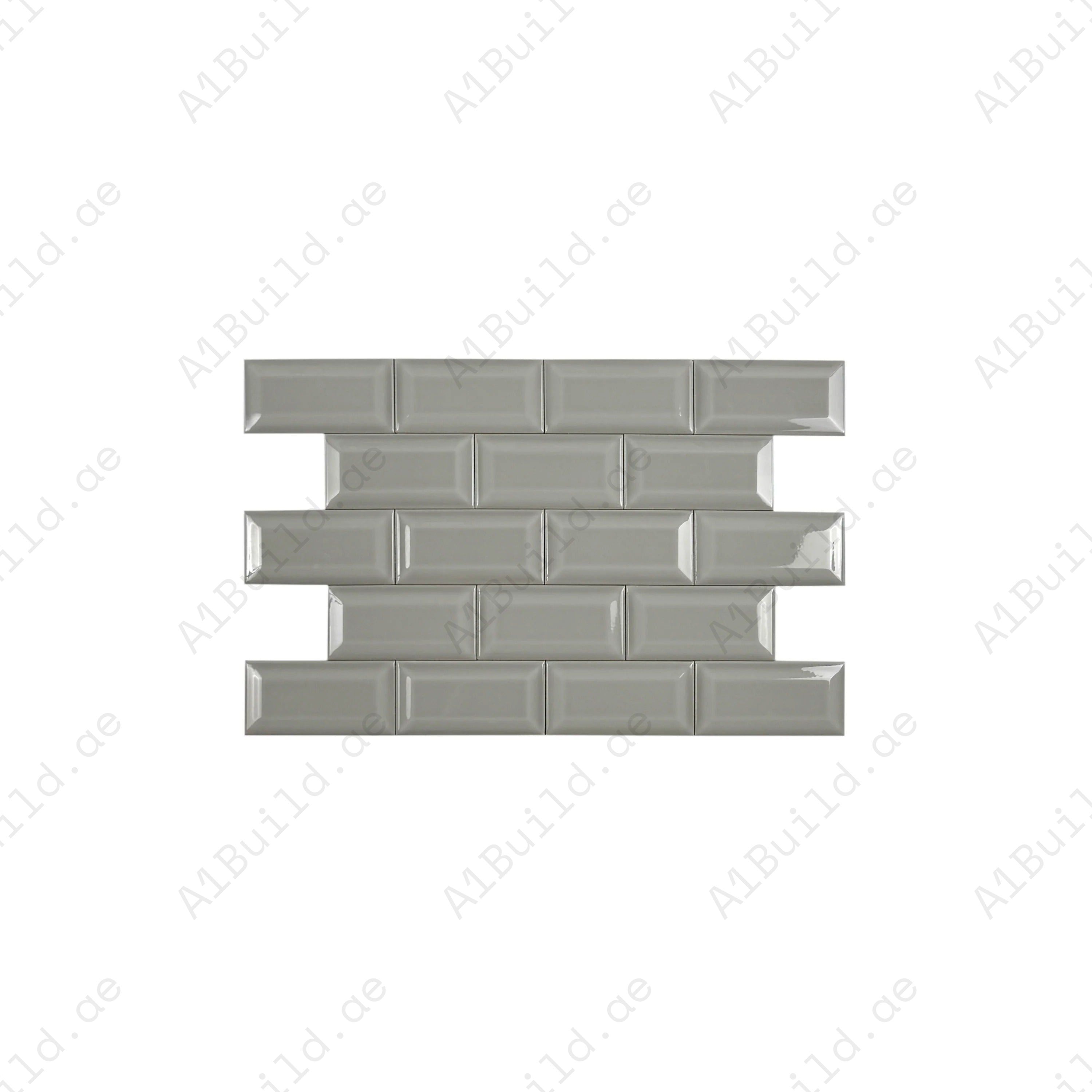 Shop Urban Luxe Light Grey Glossy Beveled Ceramic Tile. Durable, easy to clean, and stylish – ideal for kitchens, bathrooms, accent walls, and modern interiors.