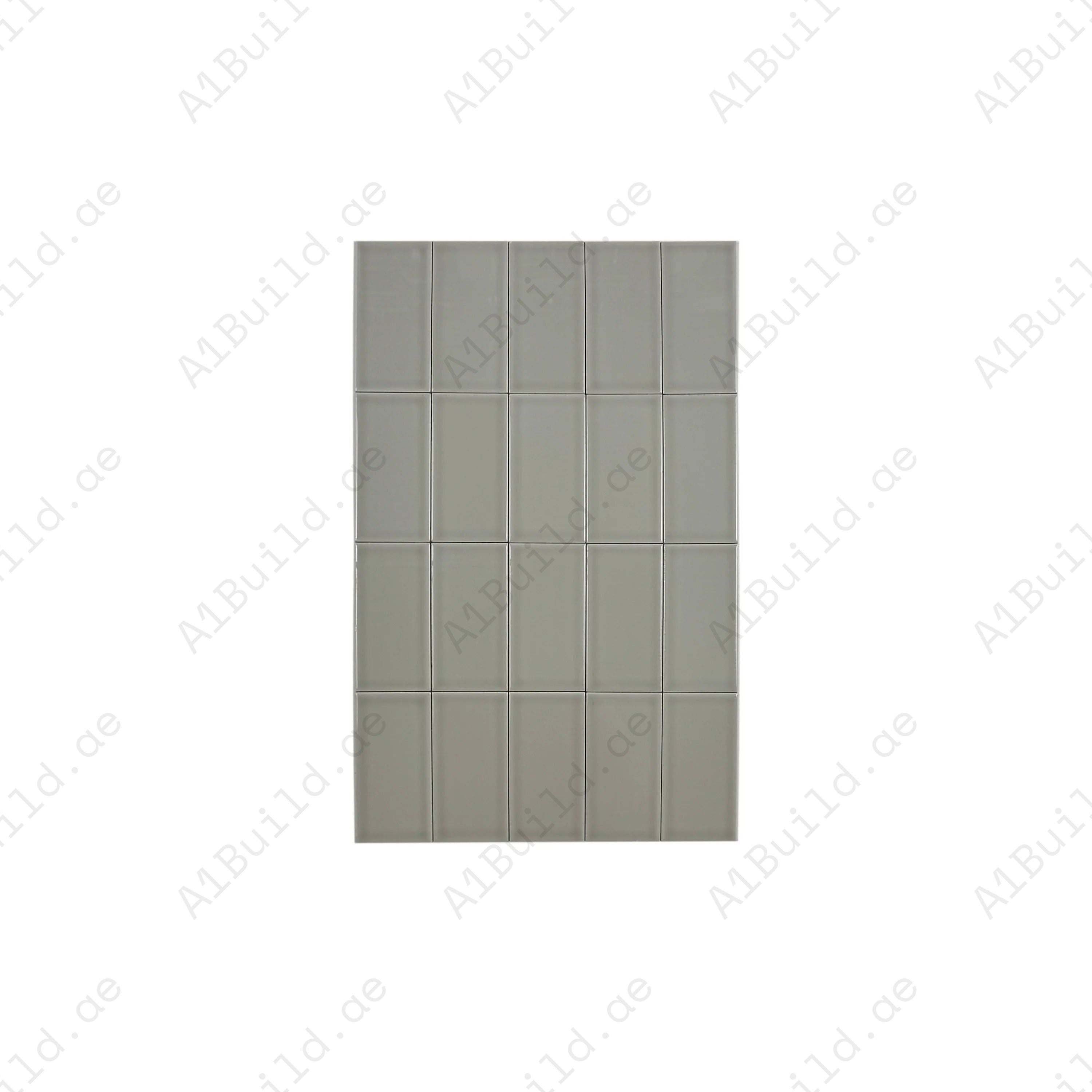 Shop Urban Luxe Light Grey Glossy Flat Ceramic Tile. Durable, easy to clean, and stylish – ideal for kitchens, bathrooms, accent walls, and modern interiors.