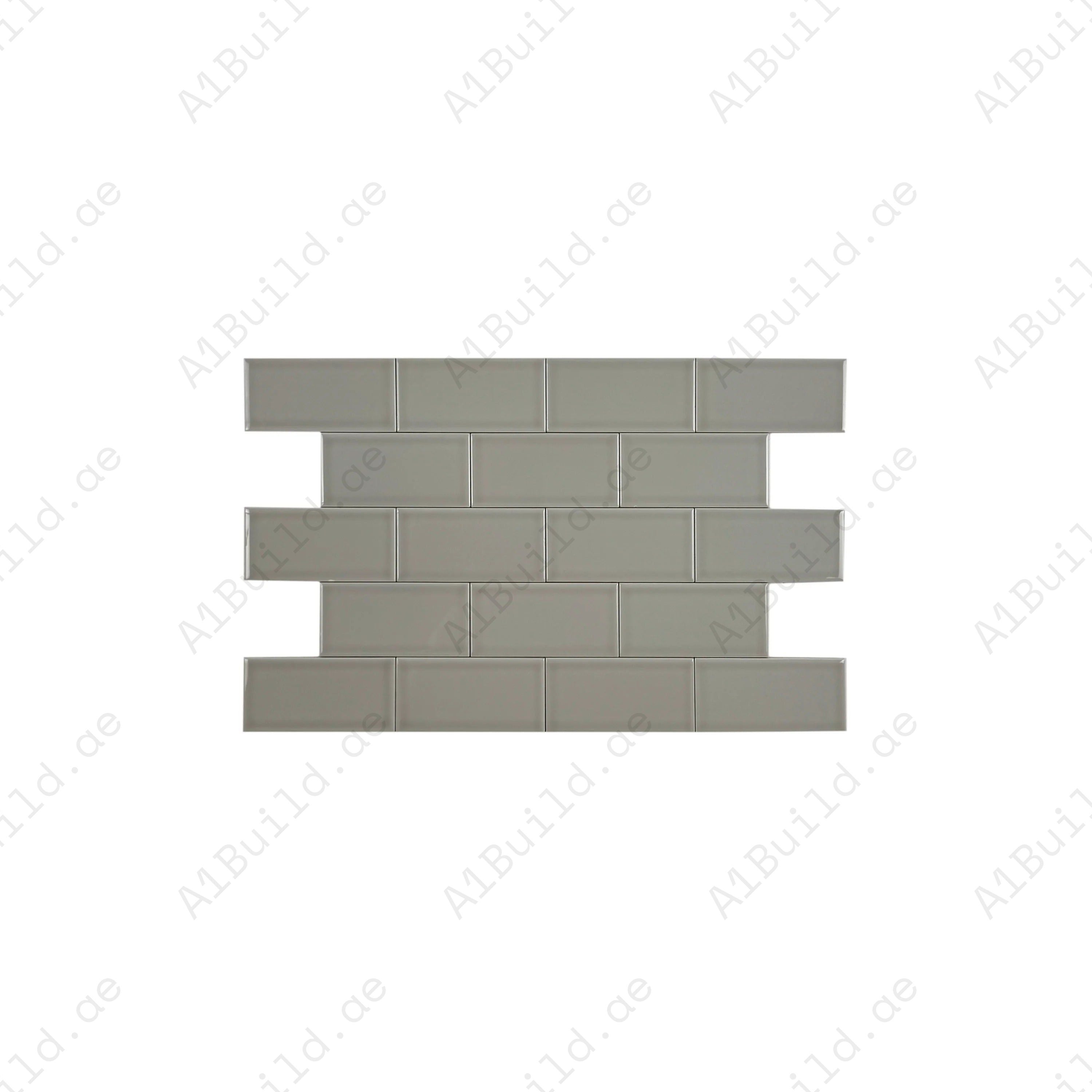 Shop Urban Luxe Light Grey Glossy Flat Ceramic Tile. Durable, easy to clean, and stylish – ideal for kitchens, bathrooms, accent walls, and modern interiors.