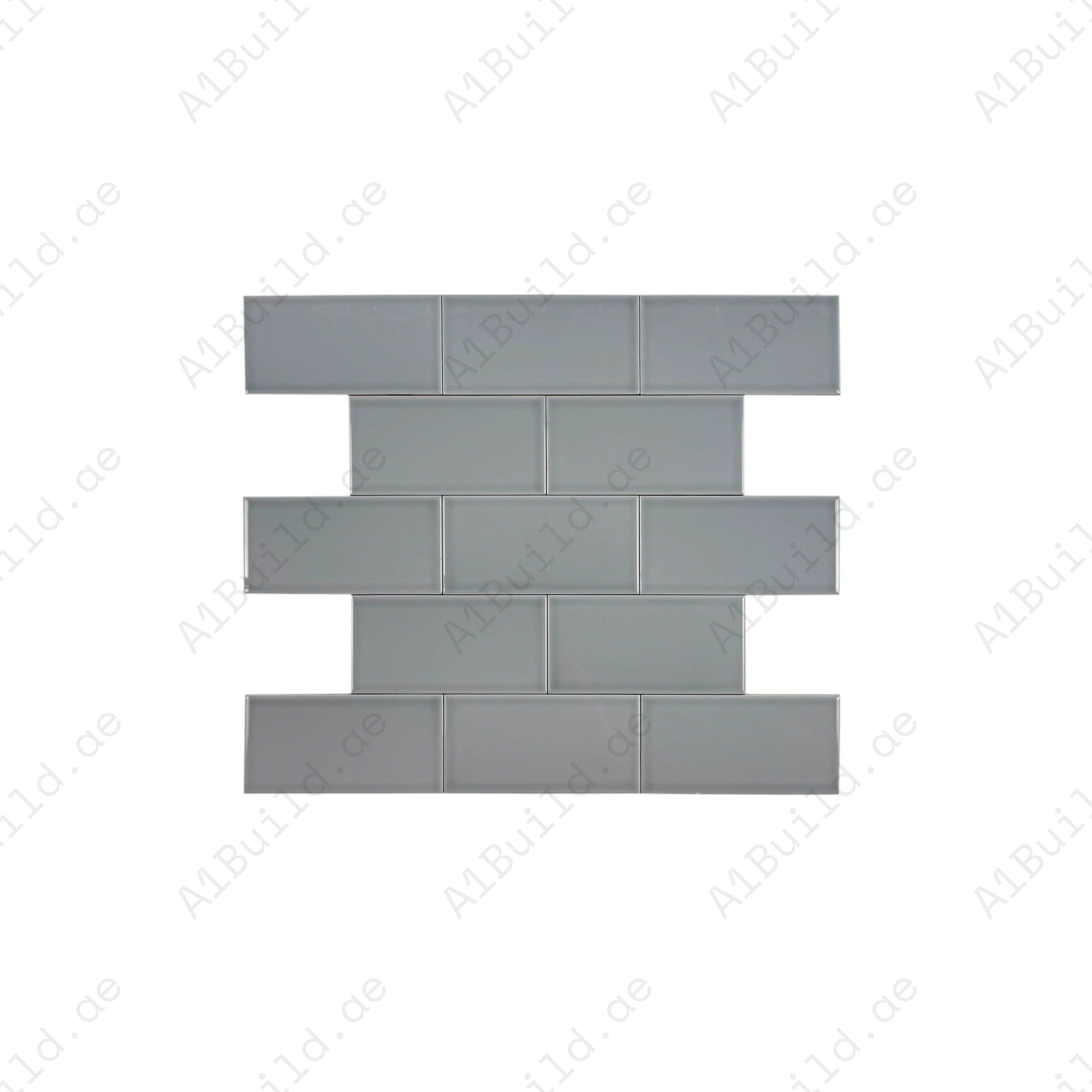 Shop Urban Luxe Light Grey Glossy Flat Ceramic Tile. Durable, stylish, and easy to clean – ideal for kitchens, bathrooms, accent walls, and modern interiors.