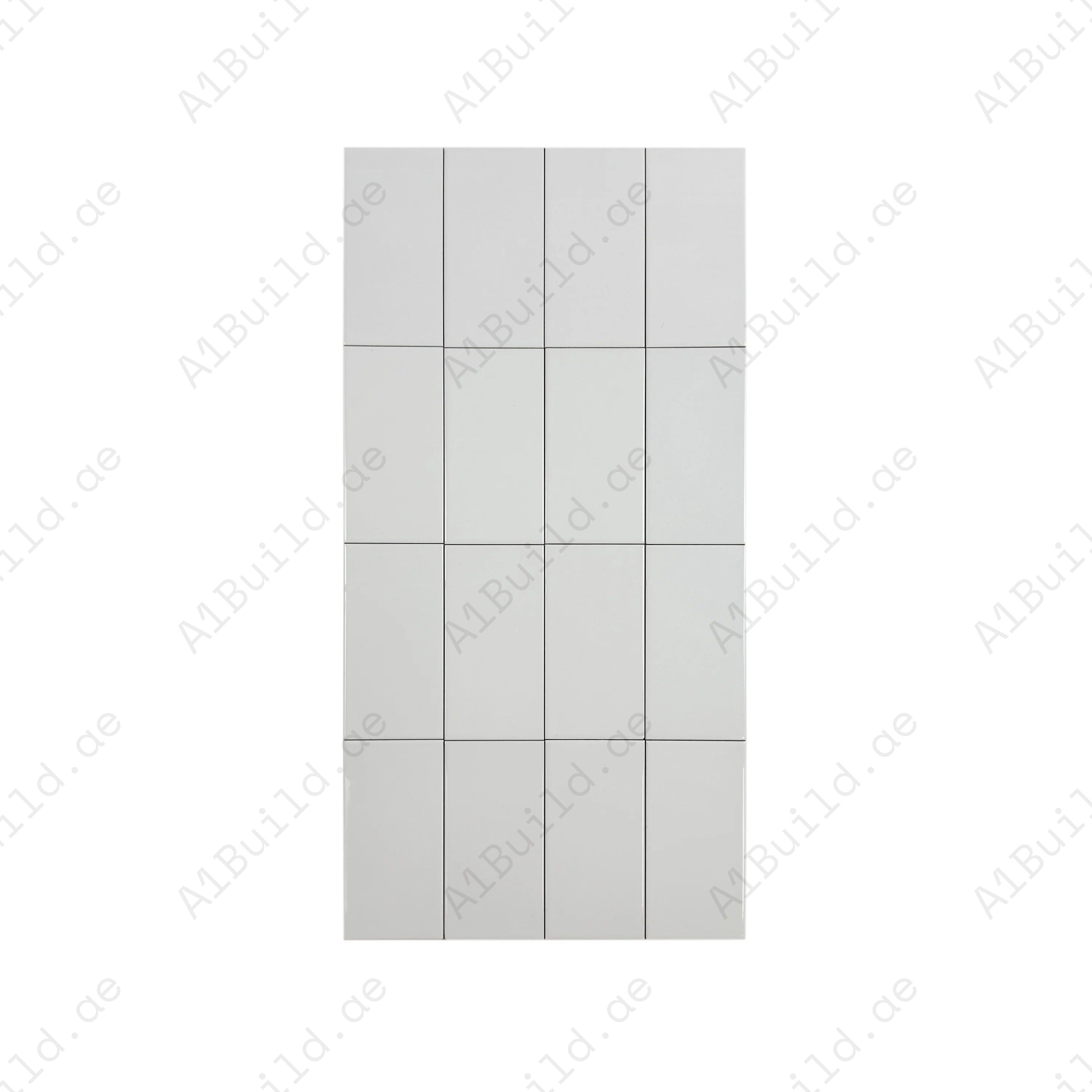 Shop Urban Luxe White Glossy Flat Ceramic Tile. Durable, stylish, and easy to clean – ideal for kitchens, bathrooms, accent walls, and contemporary interiors.