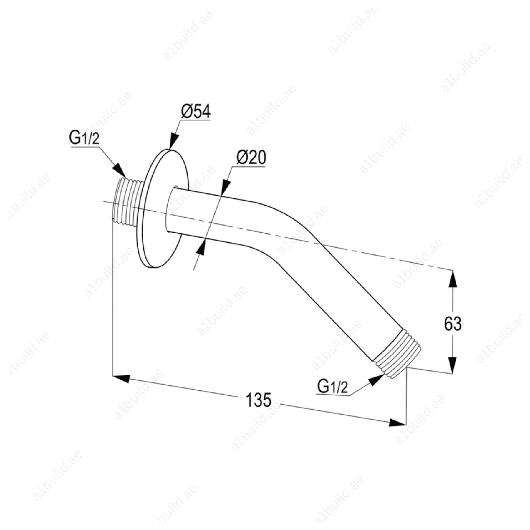 ShowerArm_ChromeFinishwithDN15_SlidingCoverPlate_3