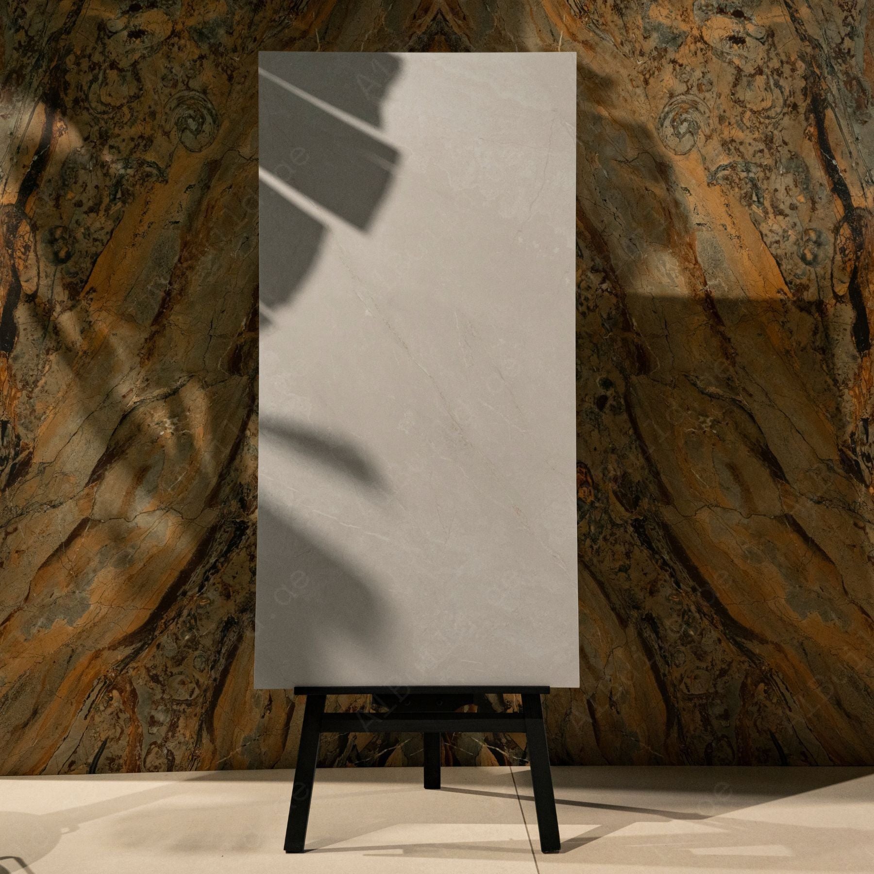 Sighny White porcelain tile in 60x120cm size featuring soft stone texture, elegant white tones and durable 9mm thickness for floors and walls.