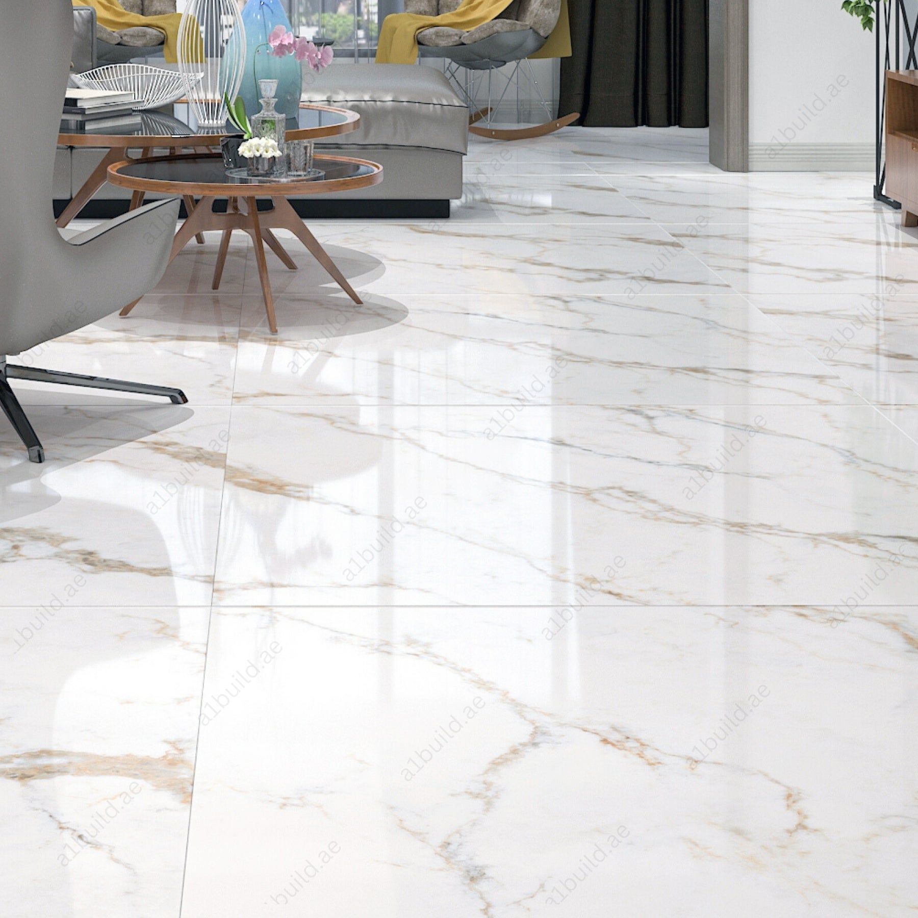 Signora (120X120cm 09mm Random Polished Porcelain Tiles for Indoor Spaces)