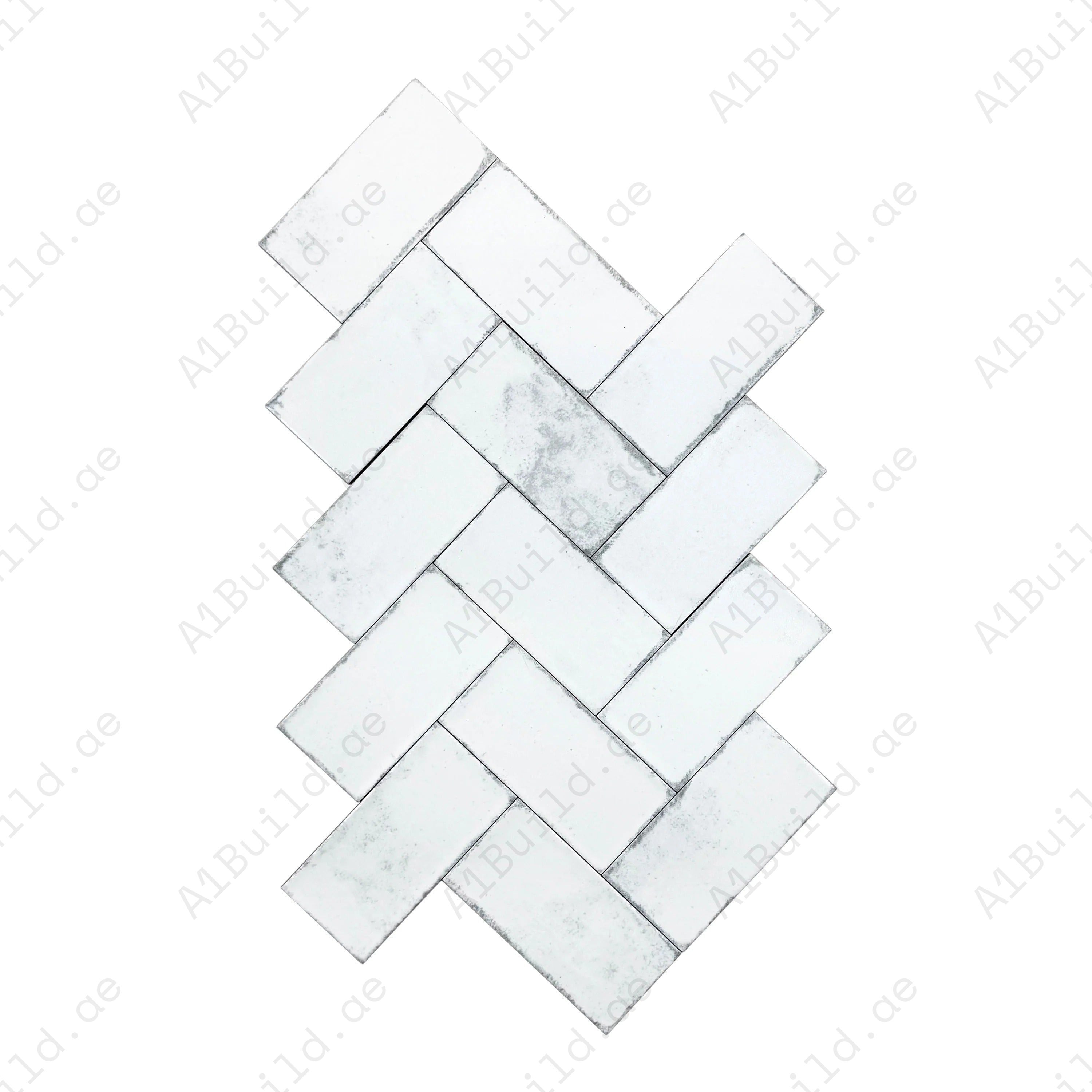 Snow White matte ceramic tile with sleek long-strip design. Durable, waterproof, scratch & stain-resistant—perfect for walls, floors, kitchens & bathrooms.