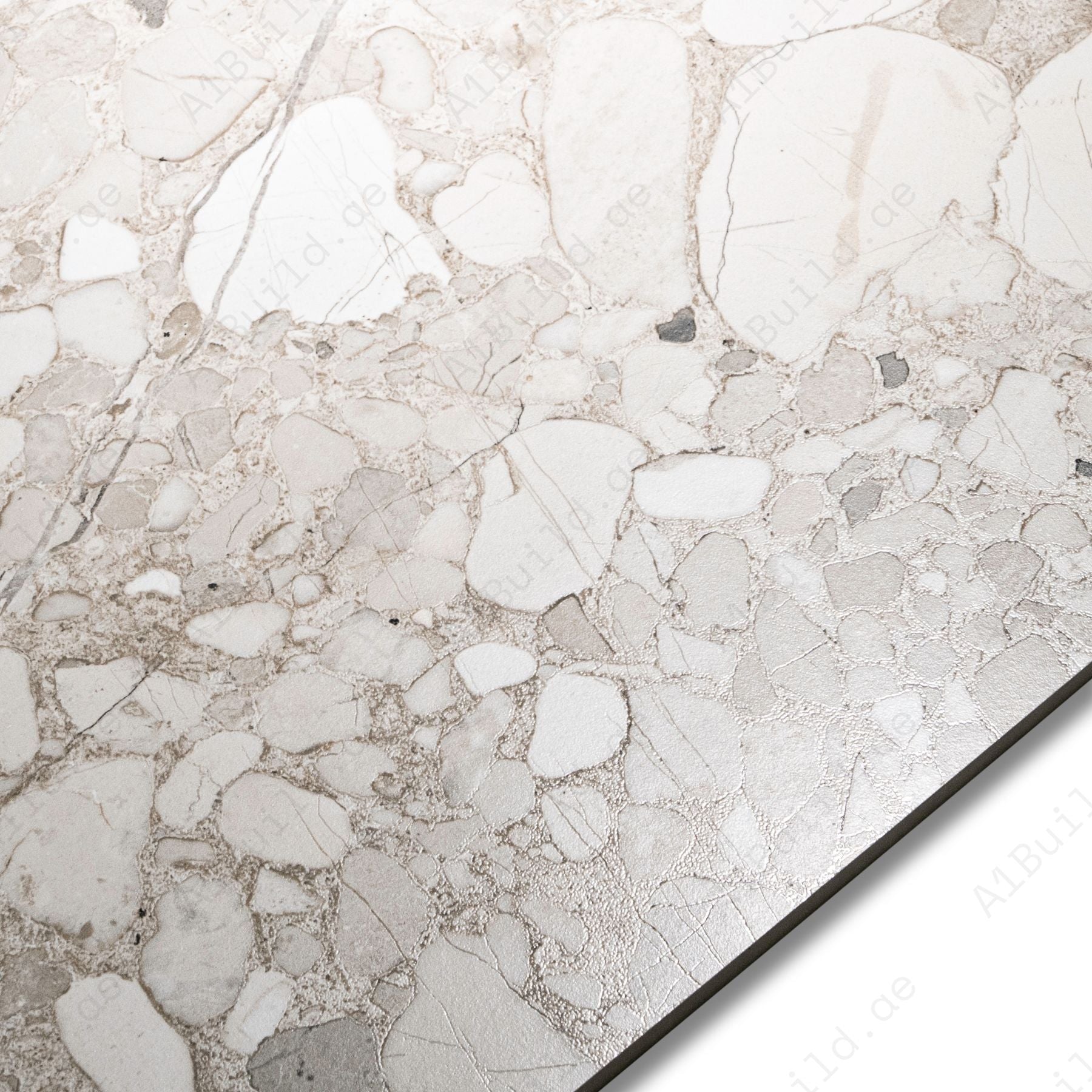 Sparkle Roman Crema porcelain tile with refined stone texture, soft sparkle effect and durable 9mm thickness for luxury spaces.