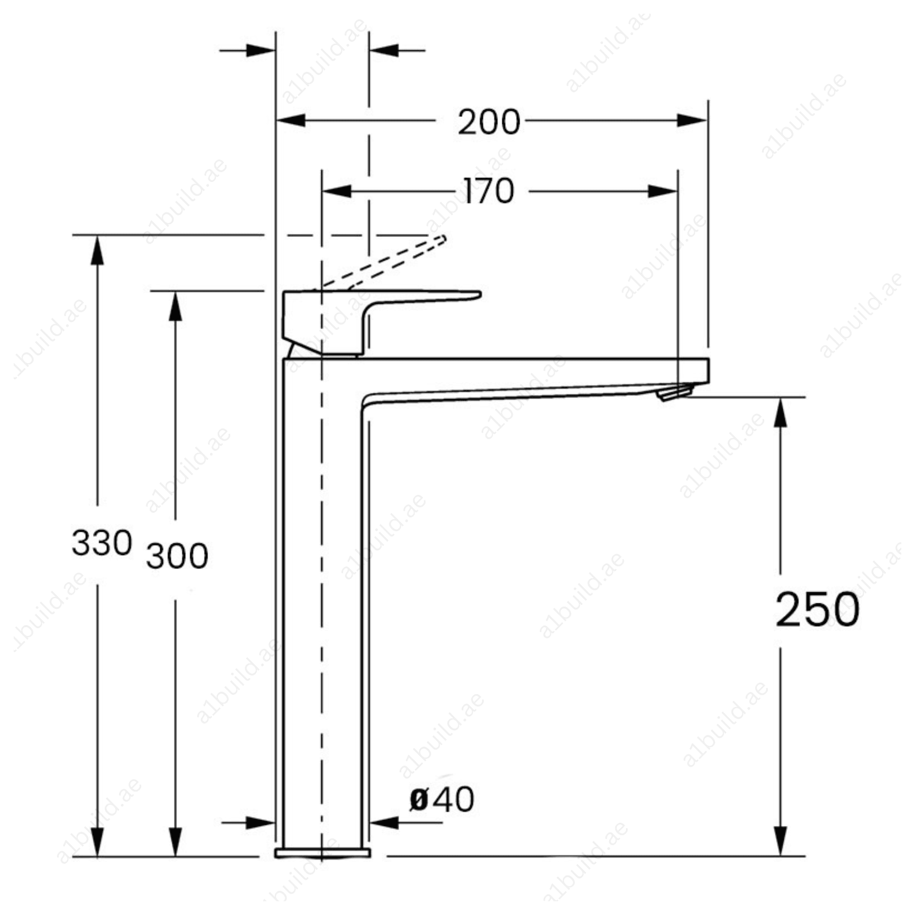 SquareChromeBasinMixerDurableLongFaucetwithFilterMeshDesign_3