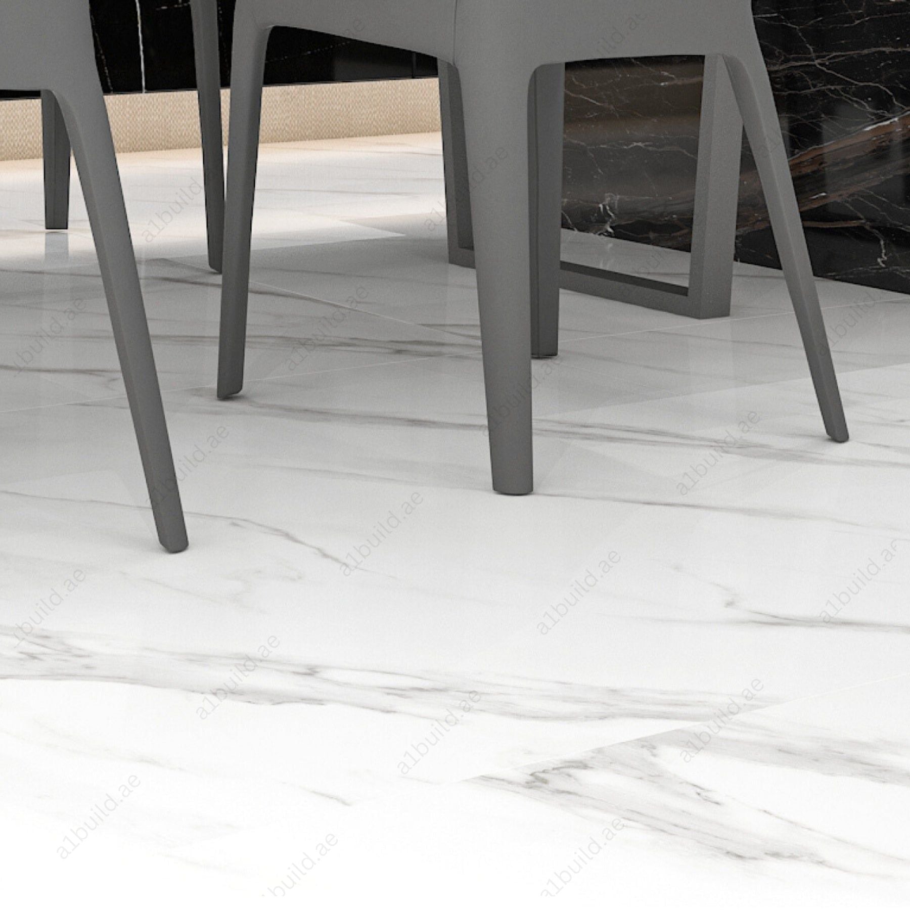 Statuario Angel (120X120cm 09mm Random Polished Porcelain Tiles for Indoor Spaces)