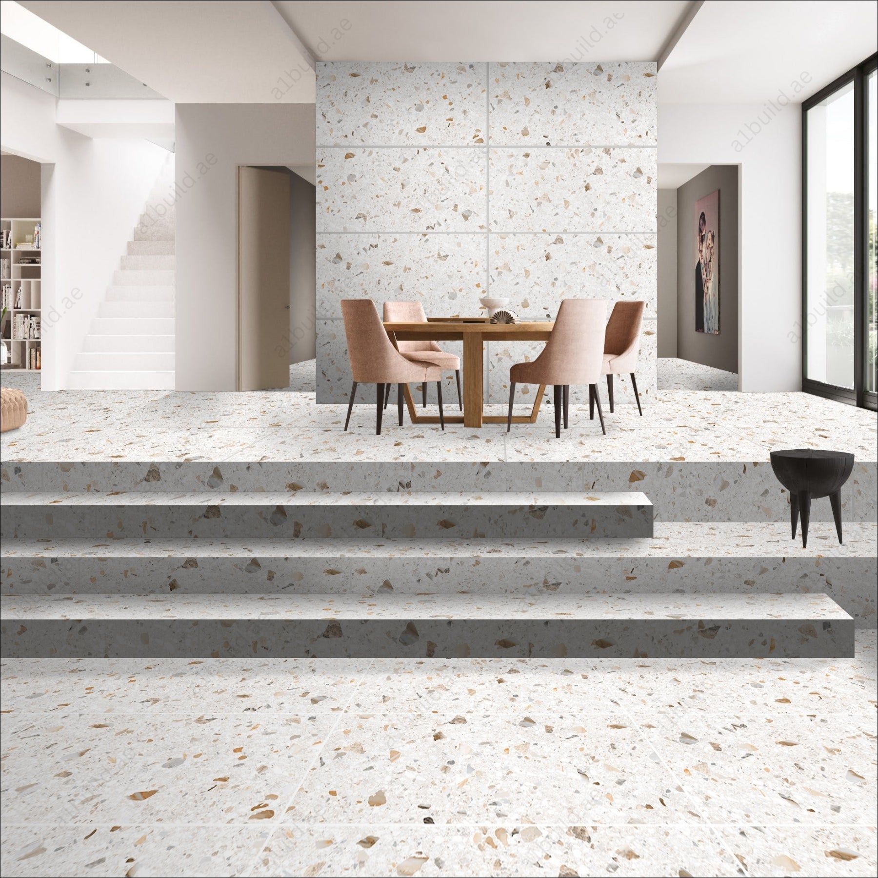 Stone Craft (60X120cm 09mm Random Glitter on Matt Special Finish Porcelain Indoor Floor & Wall Tiles)