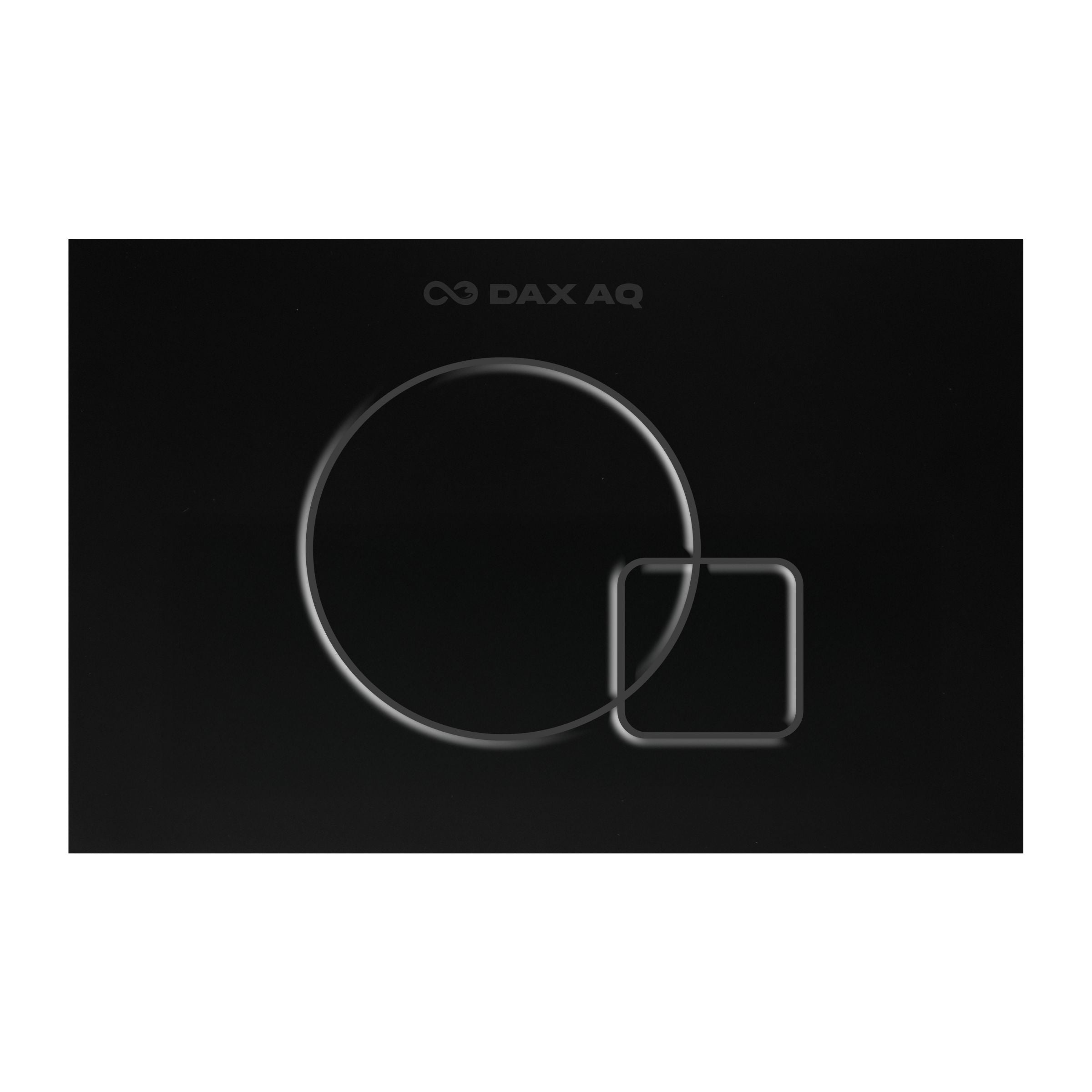 Stylish black matte DotDash flush plate with dual control, modern minimalist look & durable high-quality finish. Ideal for stylish modular switch installations