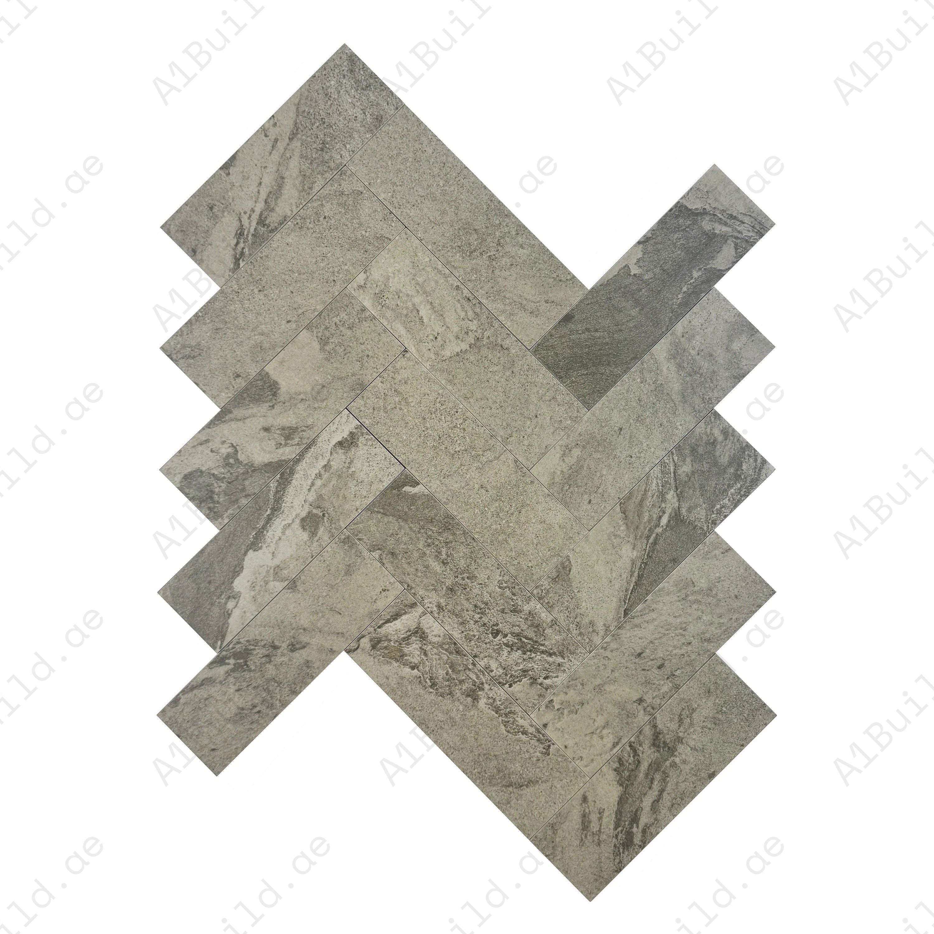 Sukabumi Beige Pattern Matt Porcelain Tile 100x300mm. Durable, slip-resistant, UV stable & eco-friendly, ideal for luxury pools, spas & water features in Dubai.