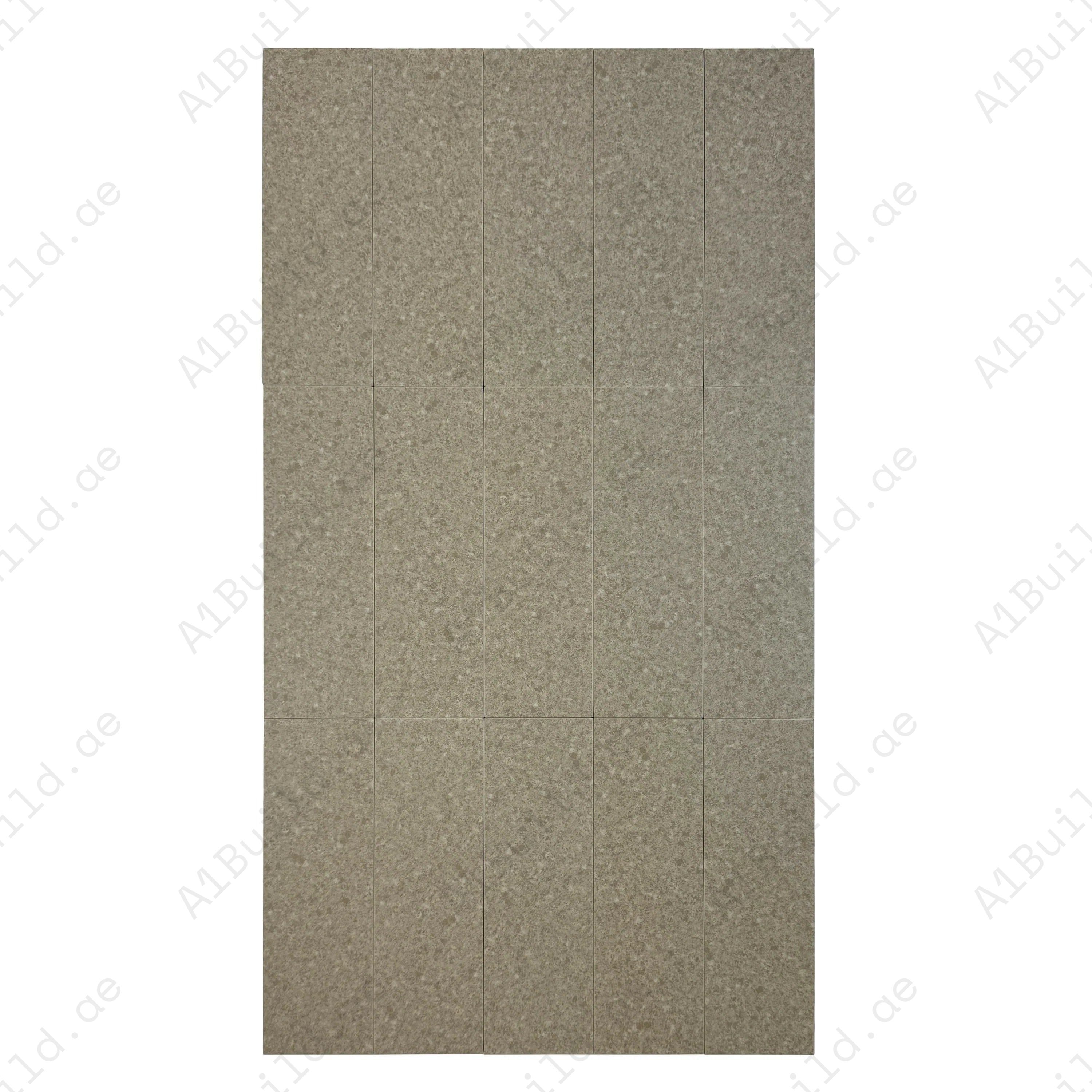 Sukabumi Dark Beige Matt Porcelain Tile 100x300mm. Durable, slip-resistant, UV stable & eco-friendly, perfect for luxury pools, spas & water features in Dubai.