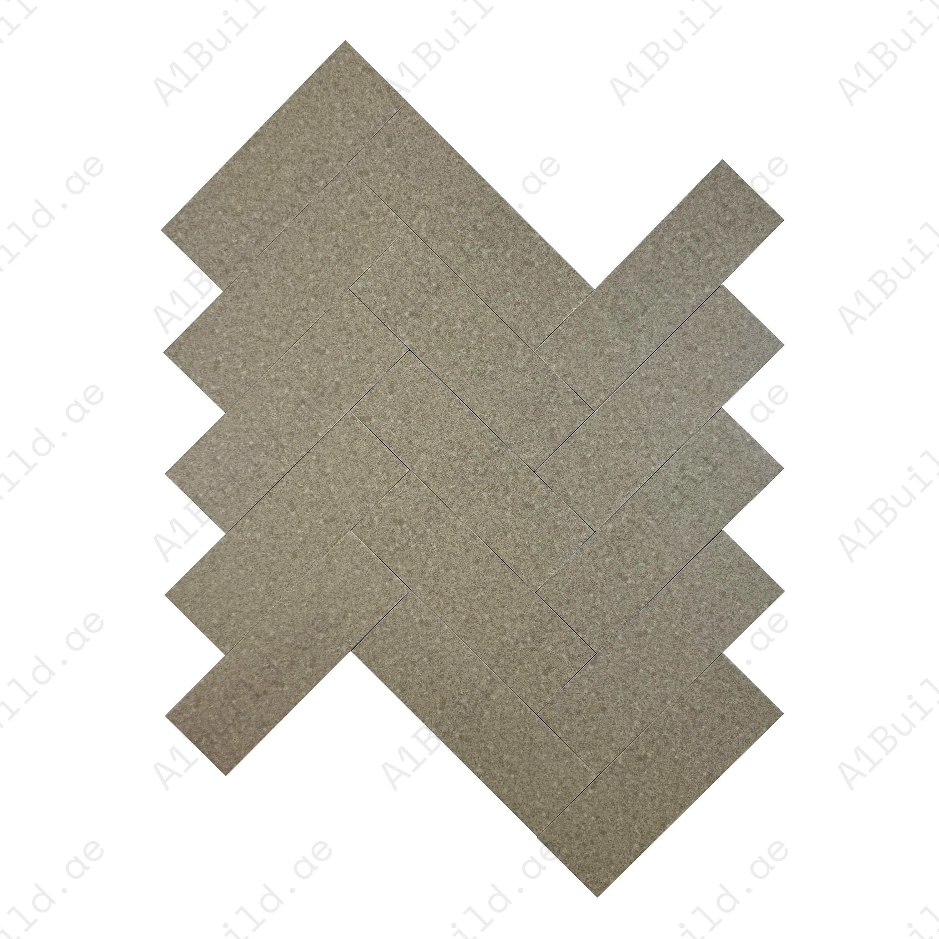 Sukabumi Dark Beige Matt Porcelain Tile 100x300mm. Durable, slip-resistant, UV stable & eco-friendly, perfect for luxury pools, spas & water features in Dubai.