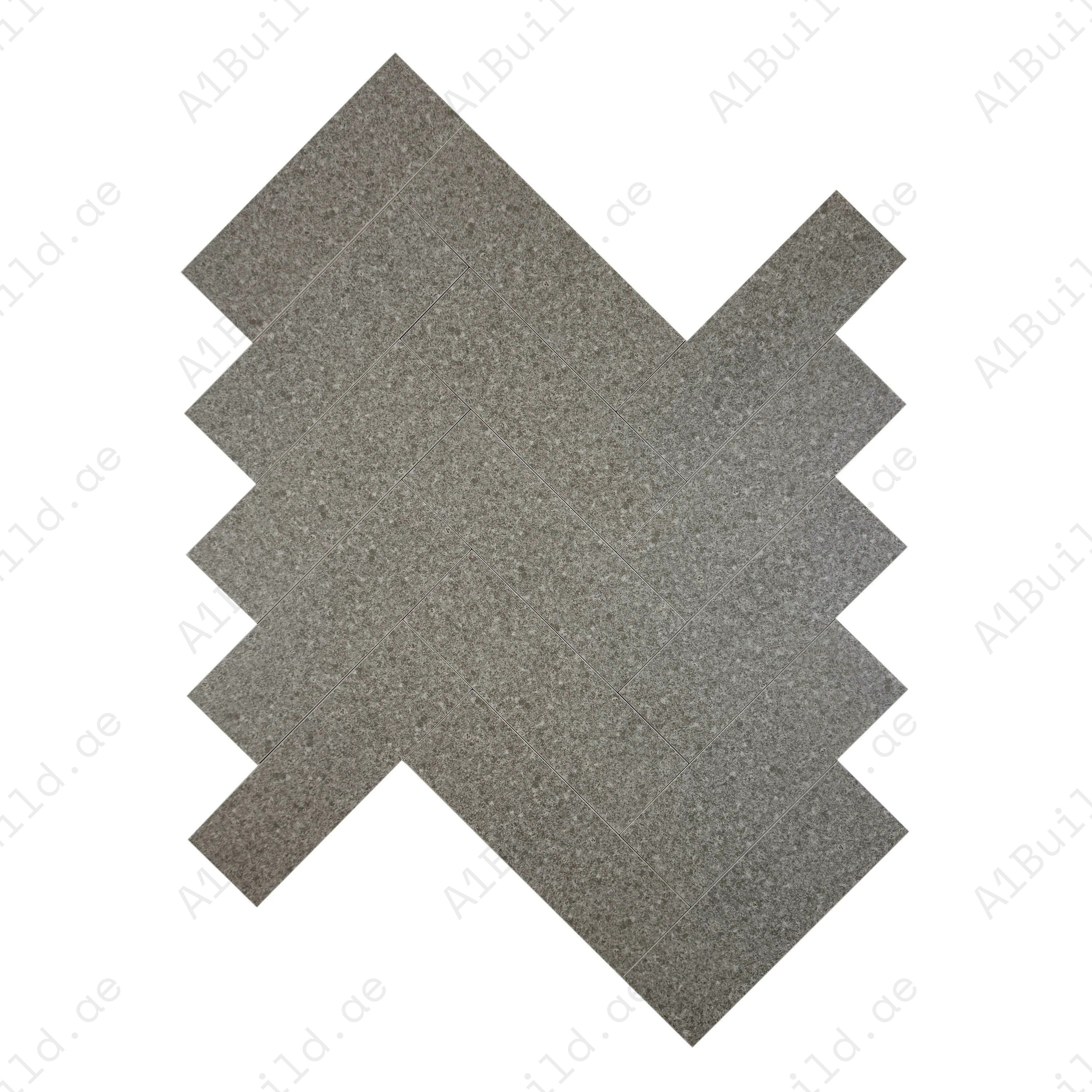 Sukabumi Dark Grey Matt Porcelain Tile 100x300mm. Durable, slip-resistant, UV stable & eco-friendly, perfect for luxury pools, spas & water features in Dubai.