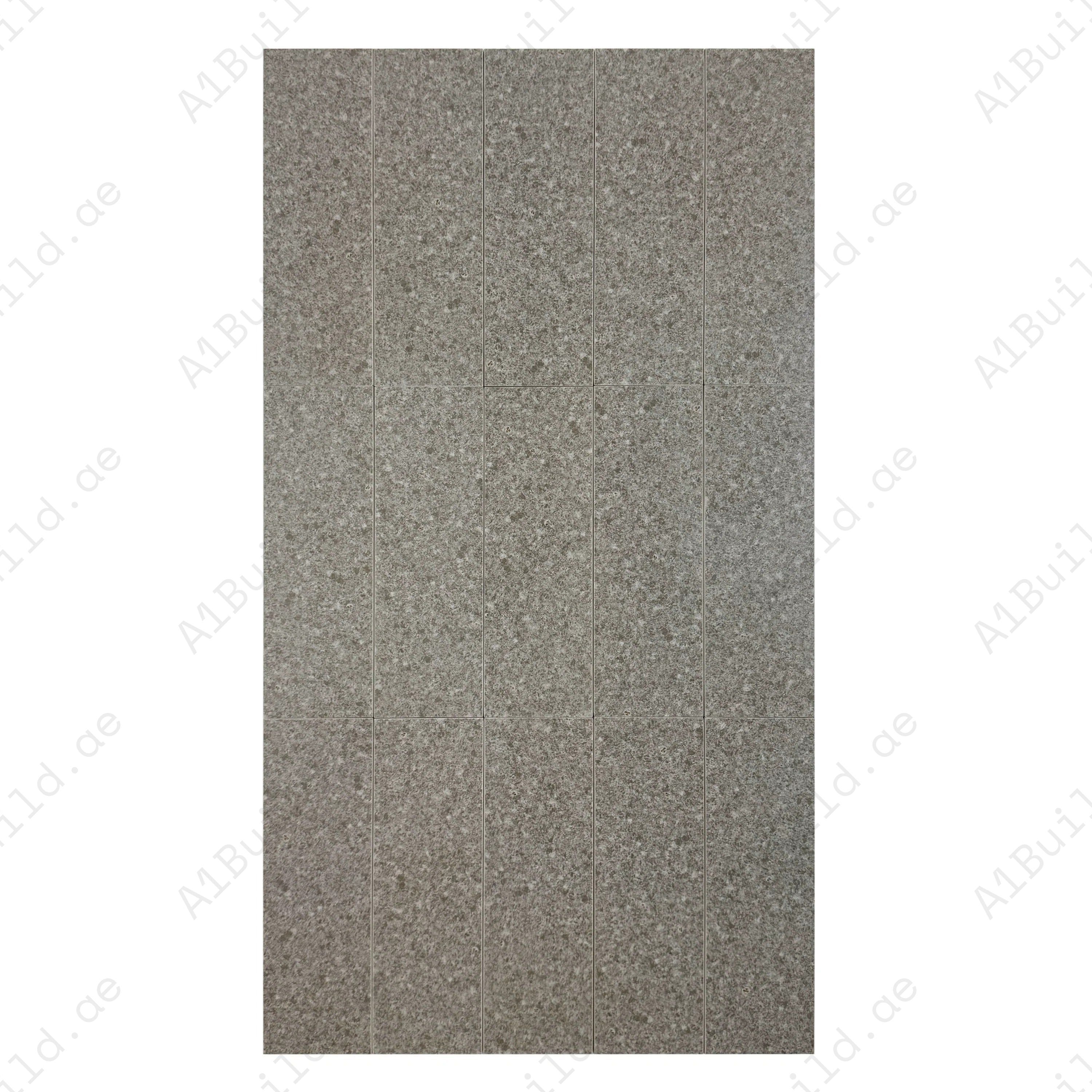 Sukabumi Dark Grey Matt Porcelain Tile 100x300mm. Durable, slip-resistant, UV stable & eco-friendly, perfect for luxury pools, spas & water features in Dubai.