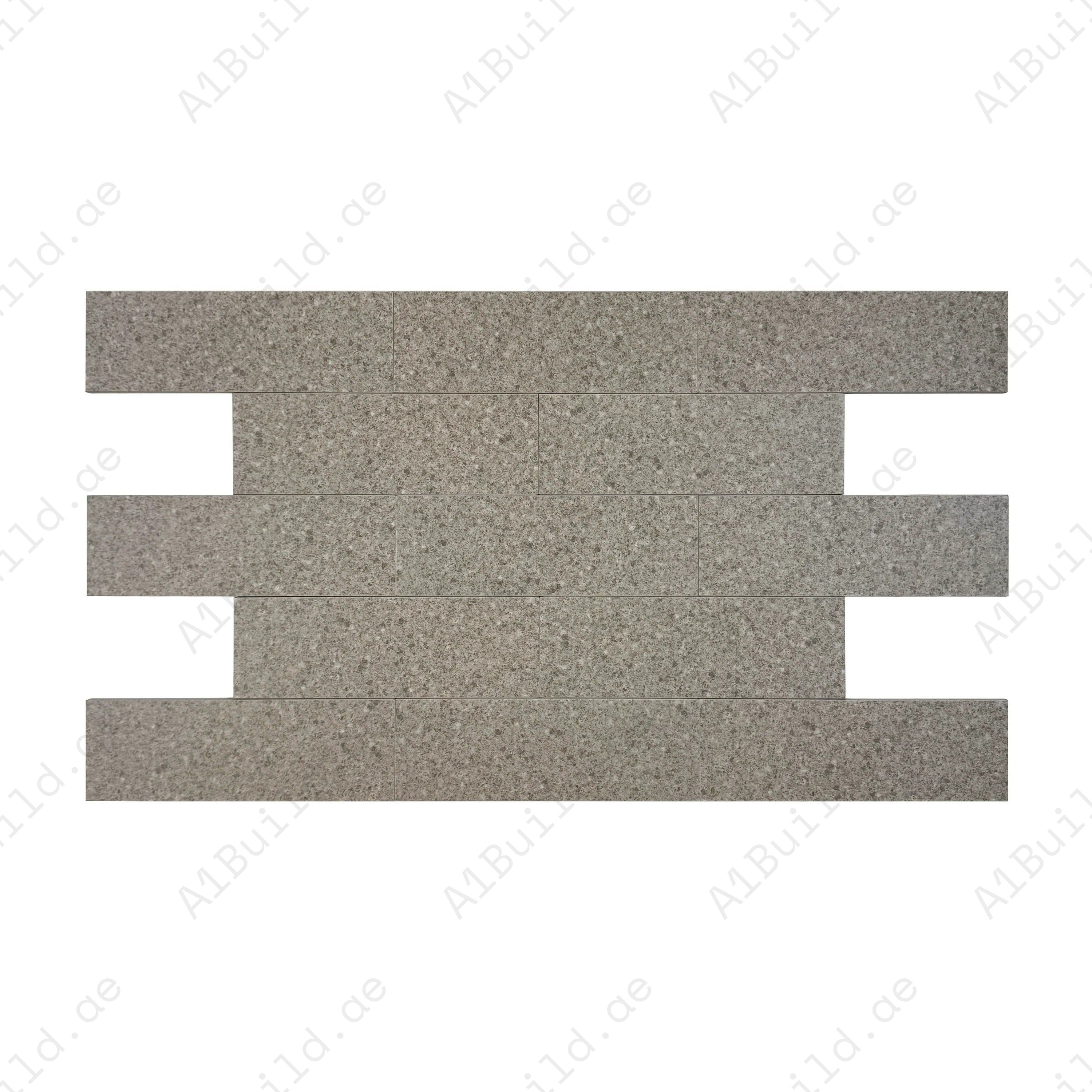 Sukabumi Medium Grey Matt Porcelain Tile 100x300mm. Premium quality, slip-resistant, UV durable, eco-friendly, perfect for pools, spas & water features in Dubai.