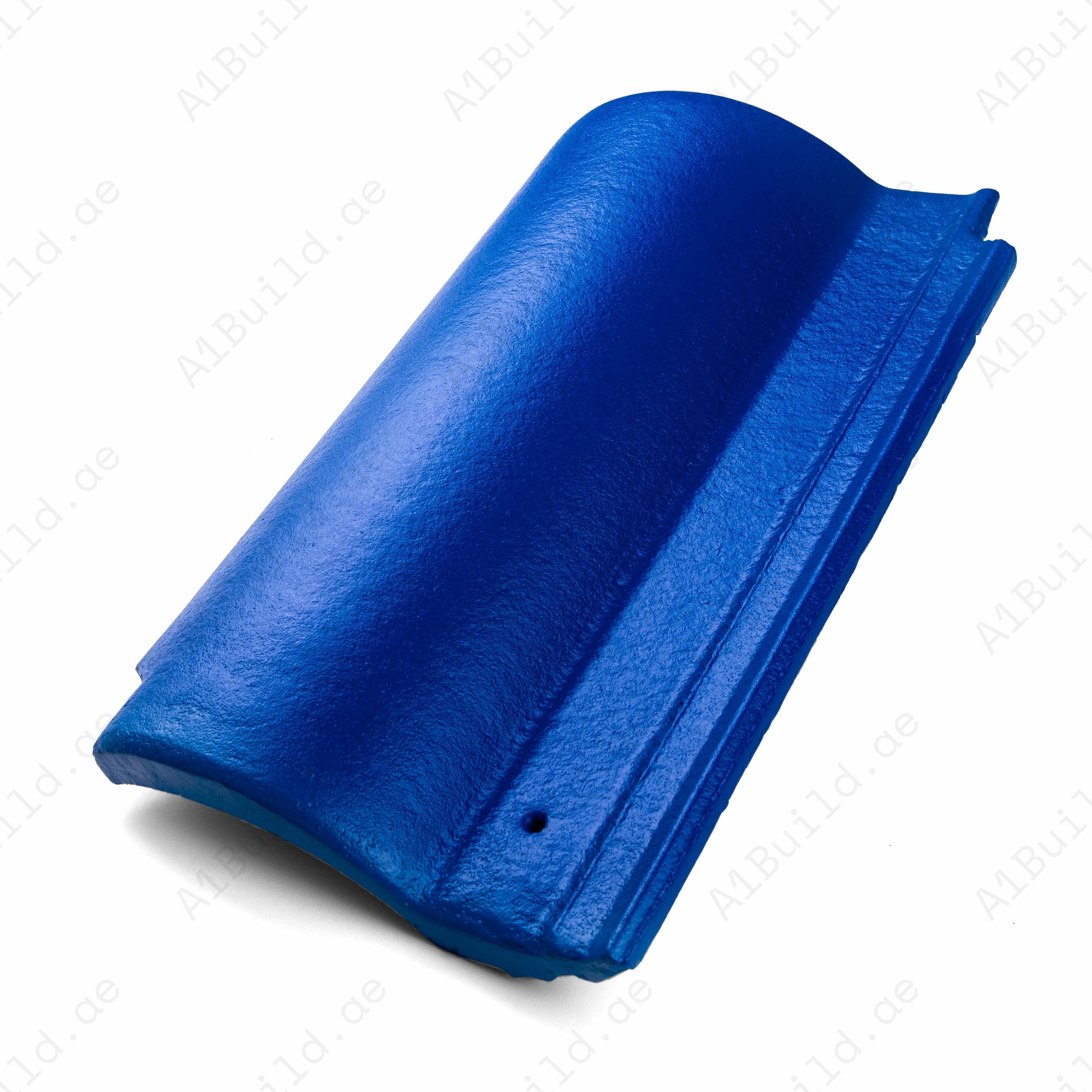 Concrete Roof Tile | S-Wave Profile | Cool Blue Glossy Finish | Bold Weather-Resistant Roofing for UAE