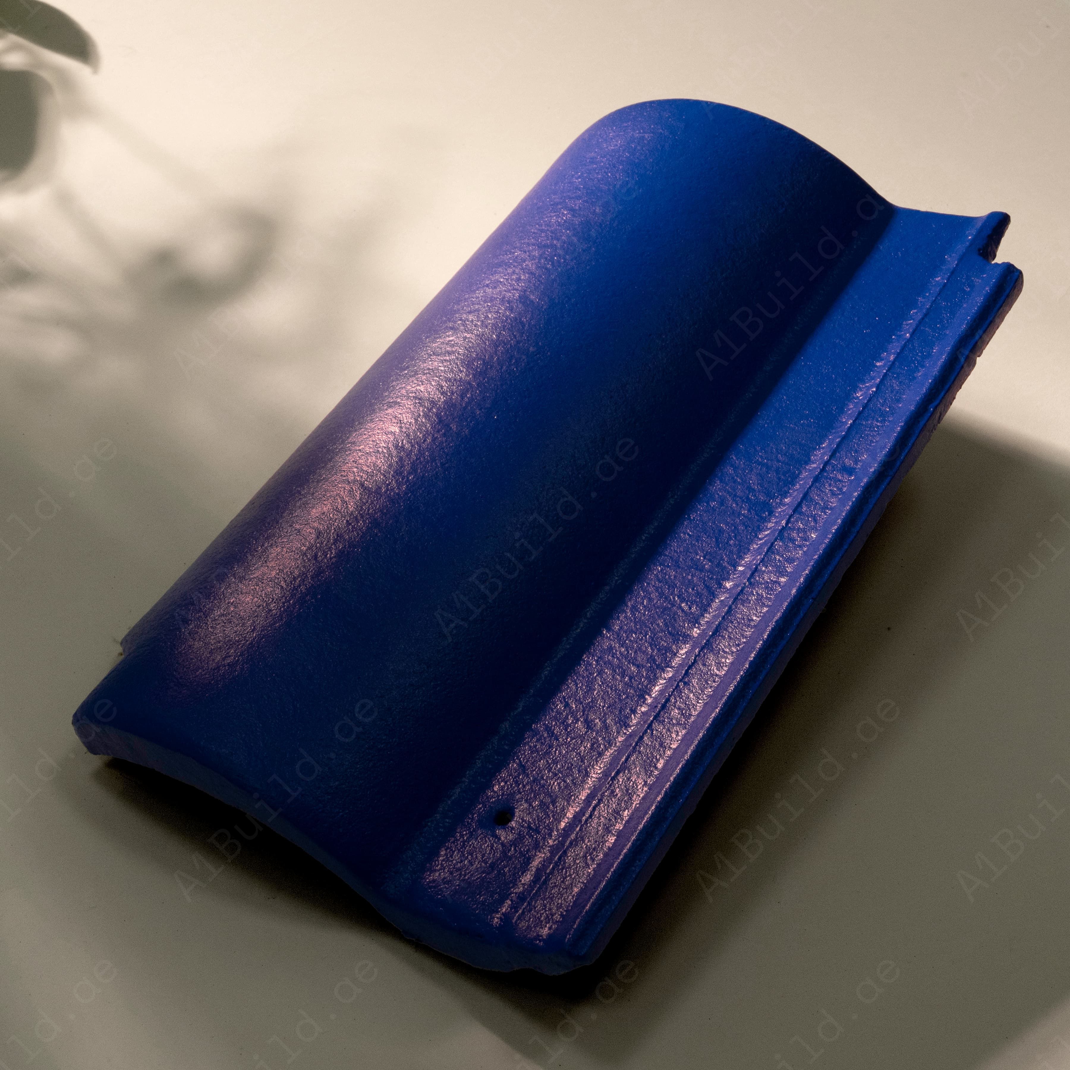 Concrete Roof Tile | S-Wave Profile | Cool Blue Glossy Finish | Bold Weather-Resistant Roofing for UAE
