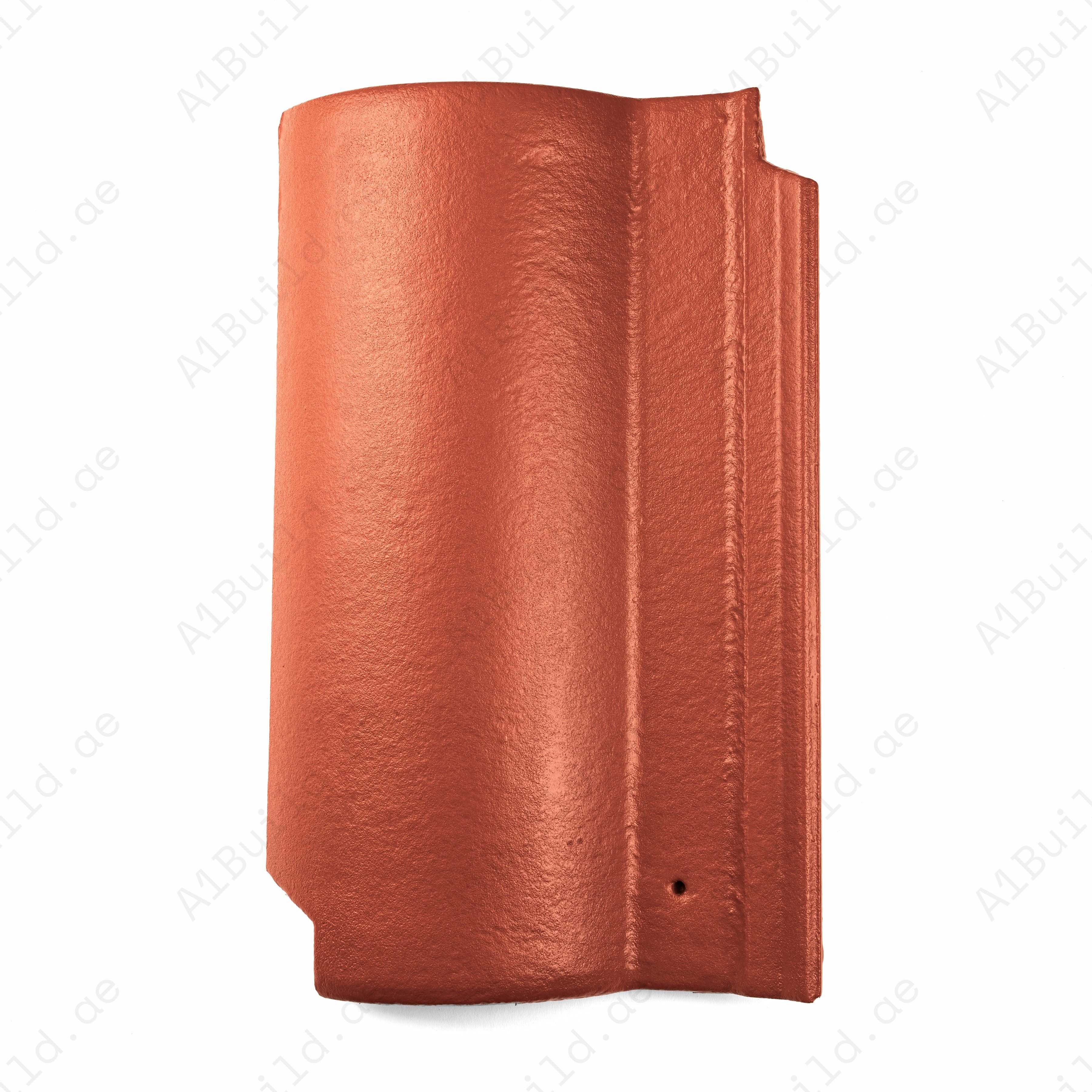 Premium Red Glossy Ceramic Roof Tile – Durable Clay Roof Tiles for UAE Climate