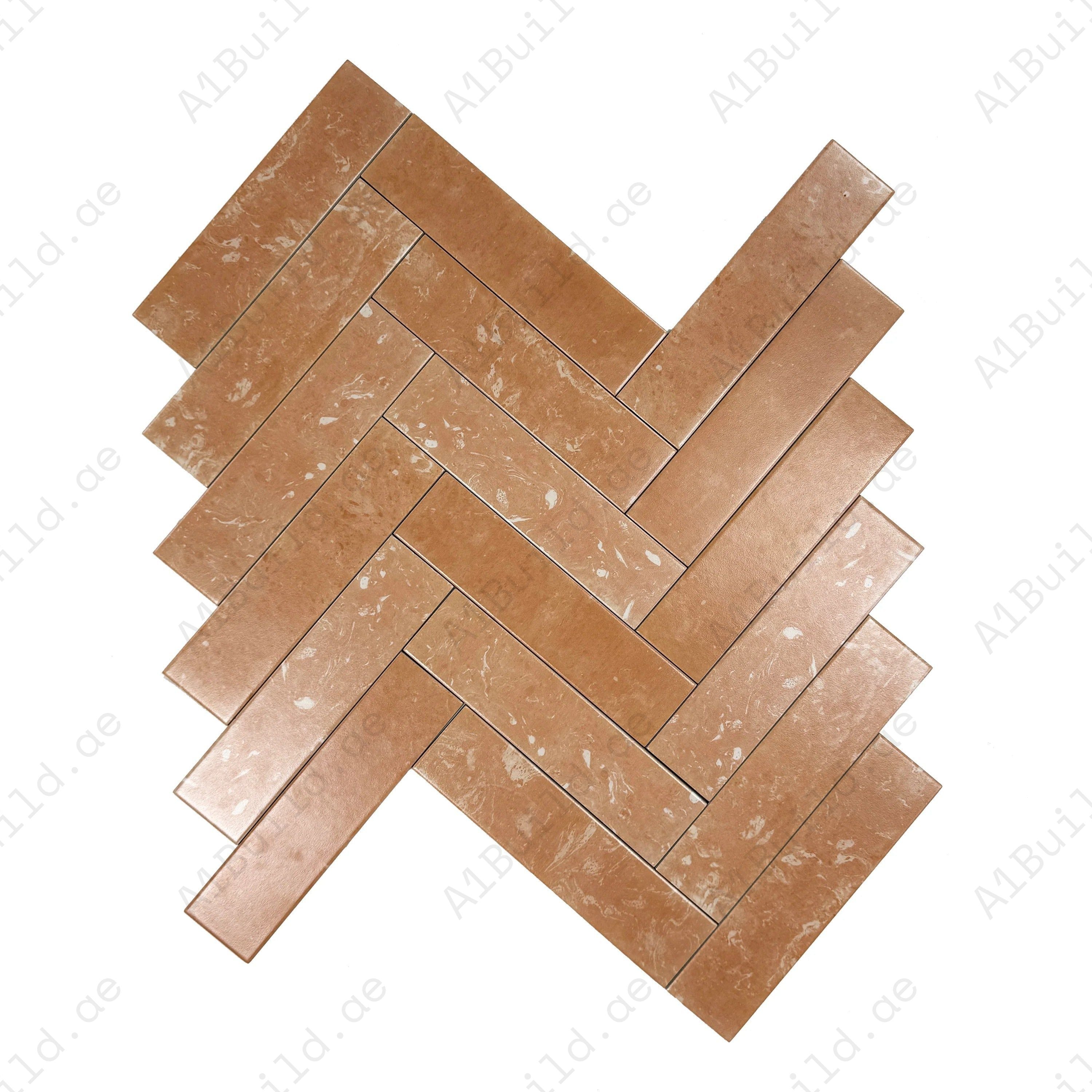 Terracotta & Clay Brown Porcelain Tile 75x300mm. Durable, waterproof, scratch, stain & mold resistant, perfect for luxury kitchens, bathrooms, walls & floors.