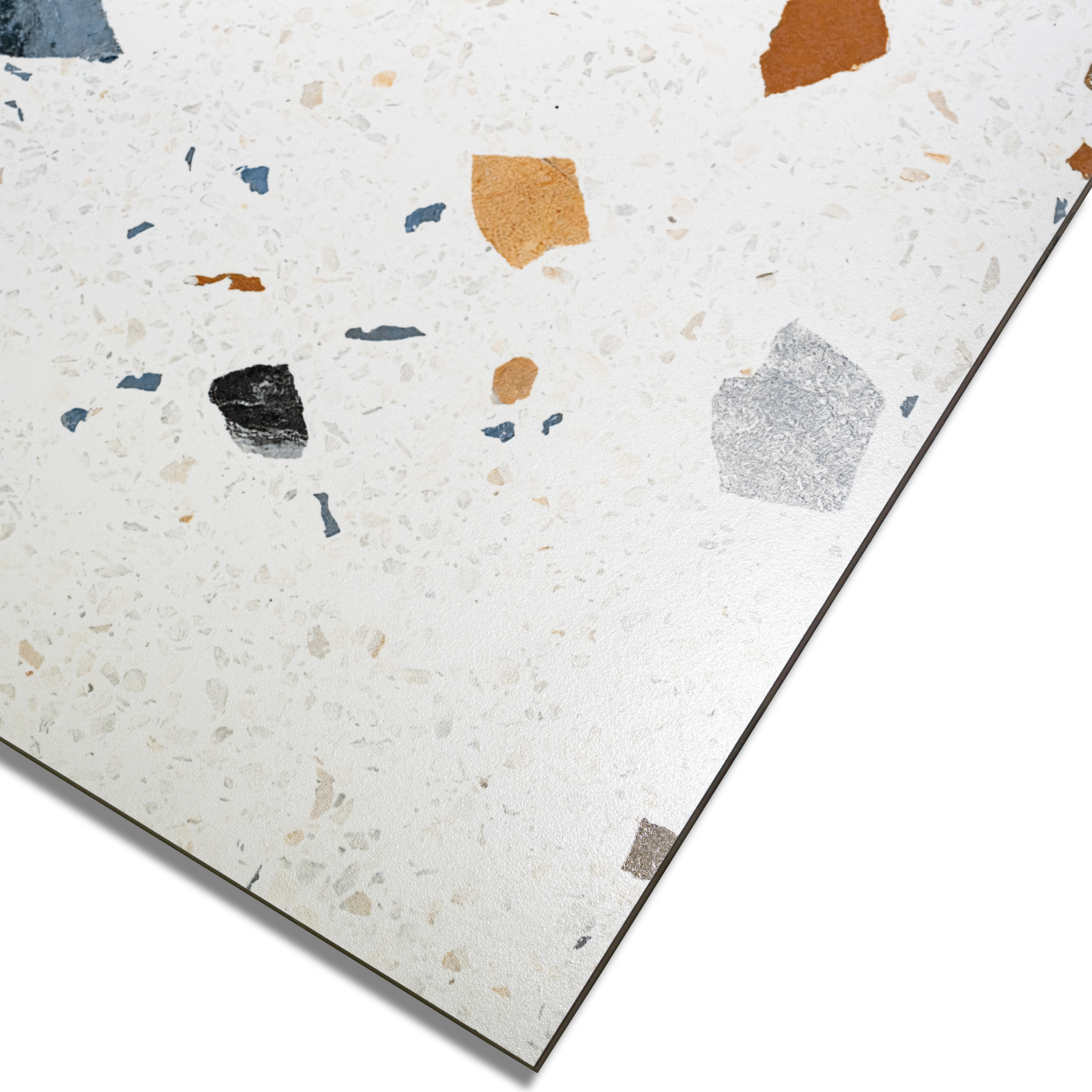 Terrazzo Pastel porcelain tile 60x120cm with 9mm thickness, terrazzo look finish, durable porcelain, ideal for floors and walls.