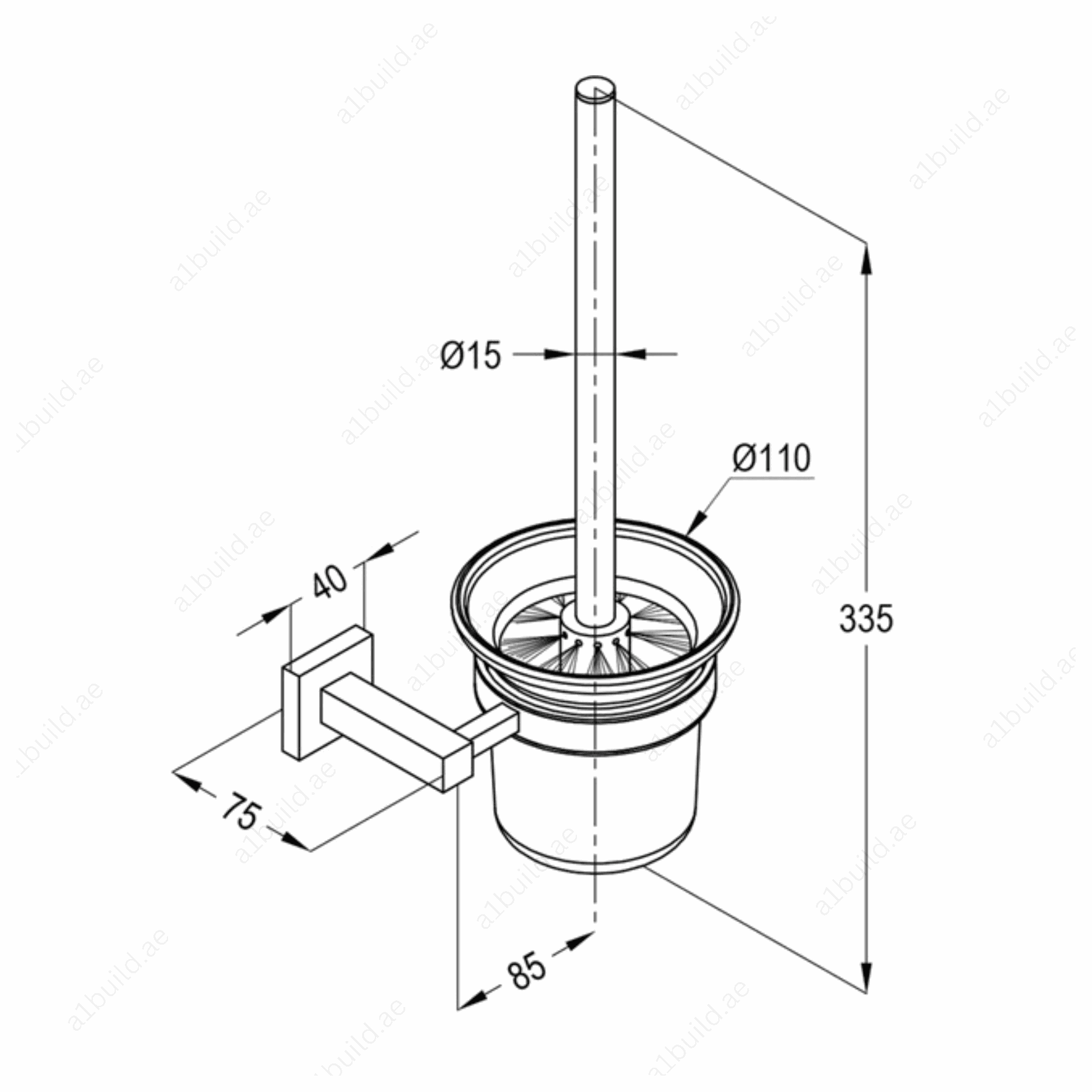 ToiletBrushHolder-ChromeFinishwithGlass_WallFasteningDesign_3