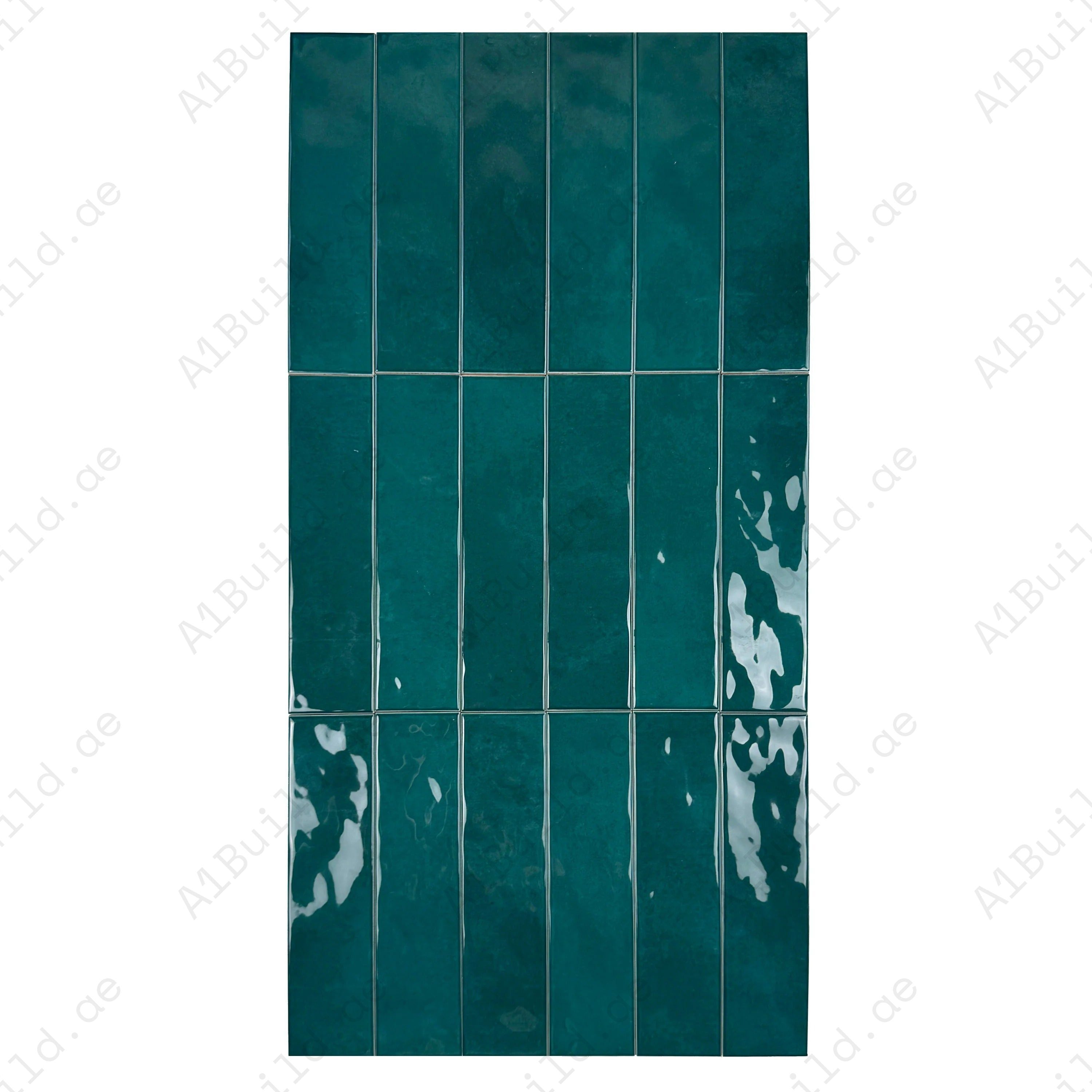 Tonal Symphony Dark Green Glossy Ceramic Artisanal Tile – durable, premium, and stylish tile perfect for walls, kitchens, bathrooms, and commercial interiors.