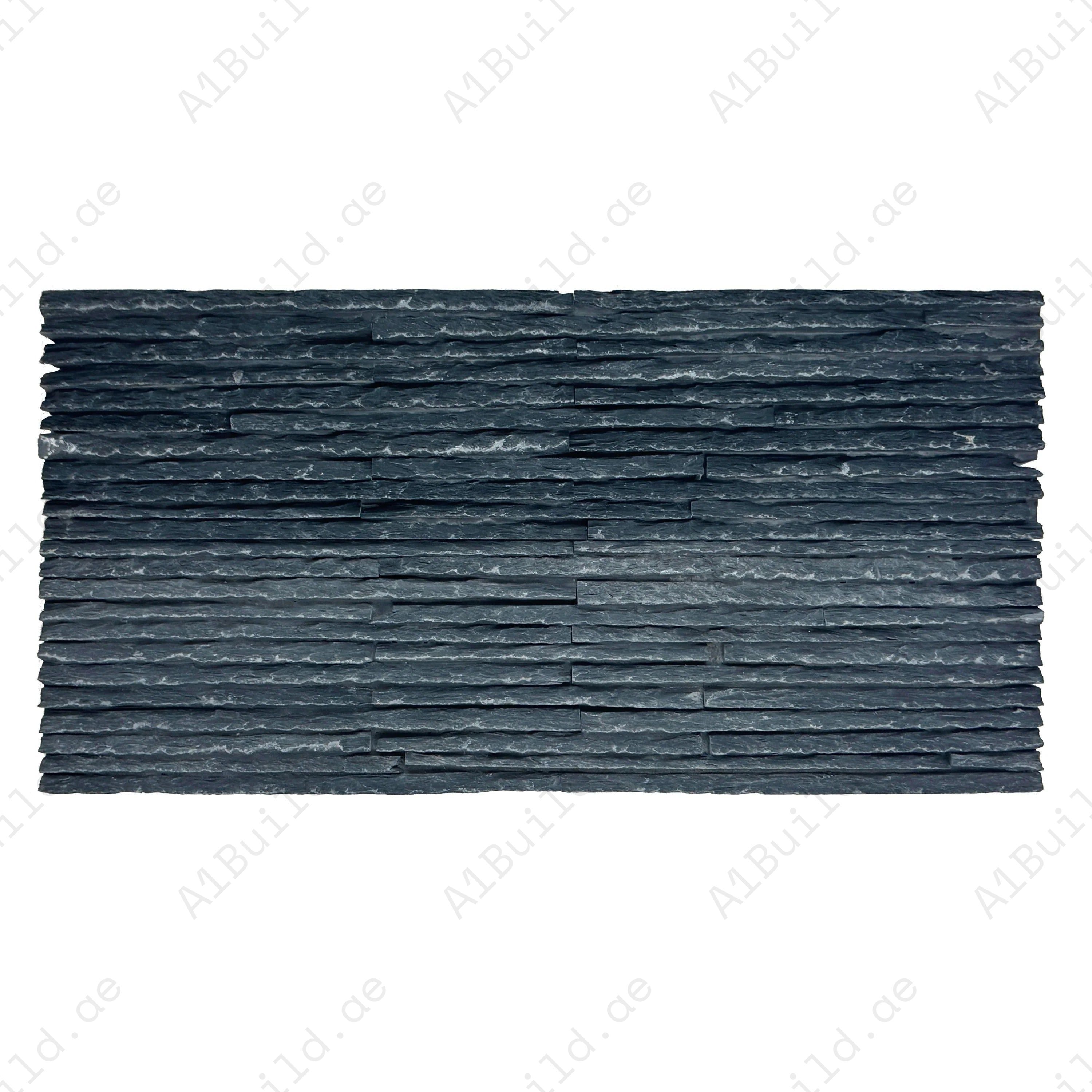 Transform interiors with Twilight Stream Black Peak Stone Slate Wall Cladding. Durable, natural stone texture for feature walls, facades, and modern designs.
