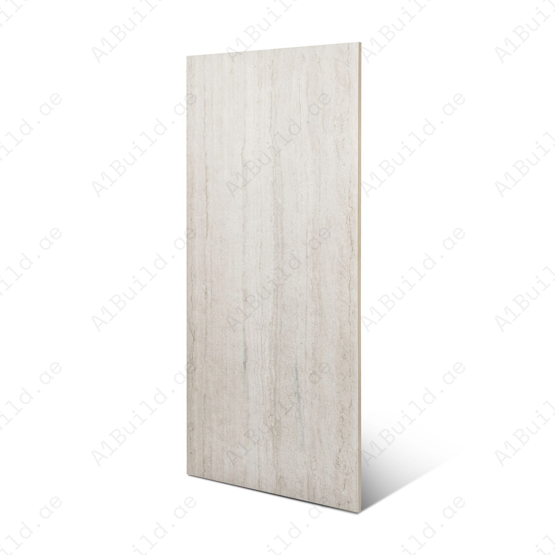 Travertine Bianco matt porcelain tile 60x120cm x 2mm featuring elegant natural stone texture. Durable large format tile perfect for modern floors and walls.