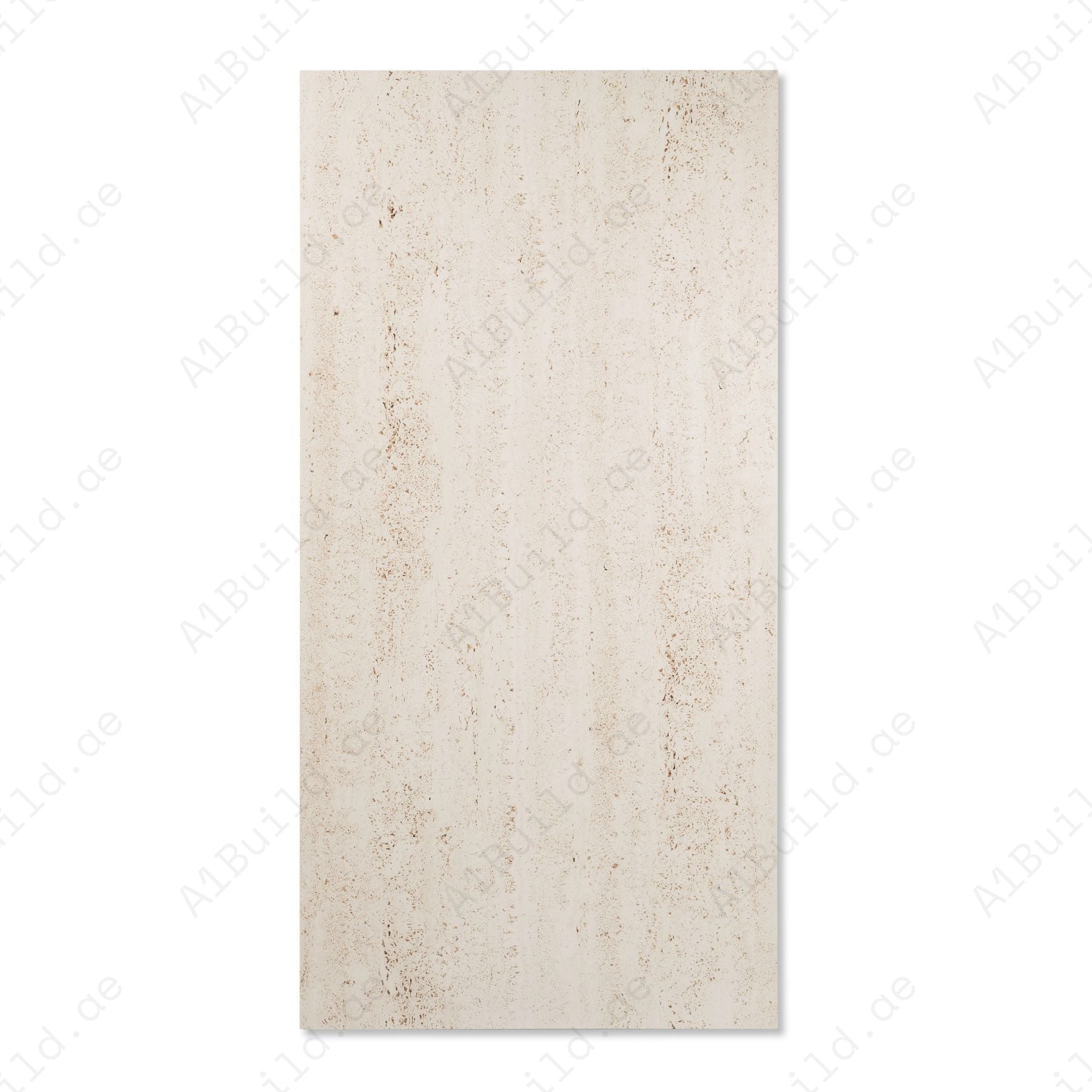Travertino Beige matt porcelain tile 60x120cm with 9mm thickness features warm beige tones, travertine stone texture and natural matte finish.
