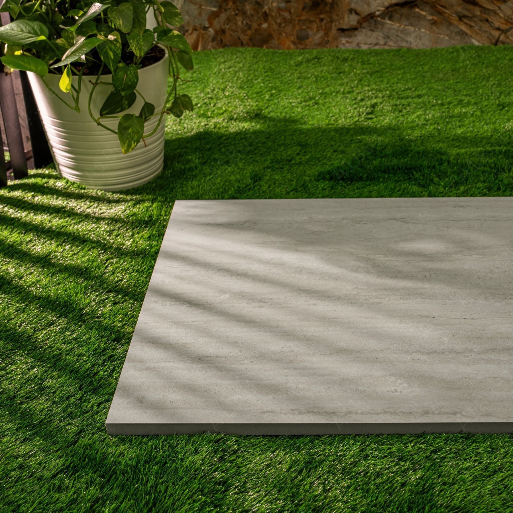 Travertino Crema matt porcelain tile 60x120cm x2mm with warm stone look, durable large format surface ideal for modern floors, walls and premium interiors.