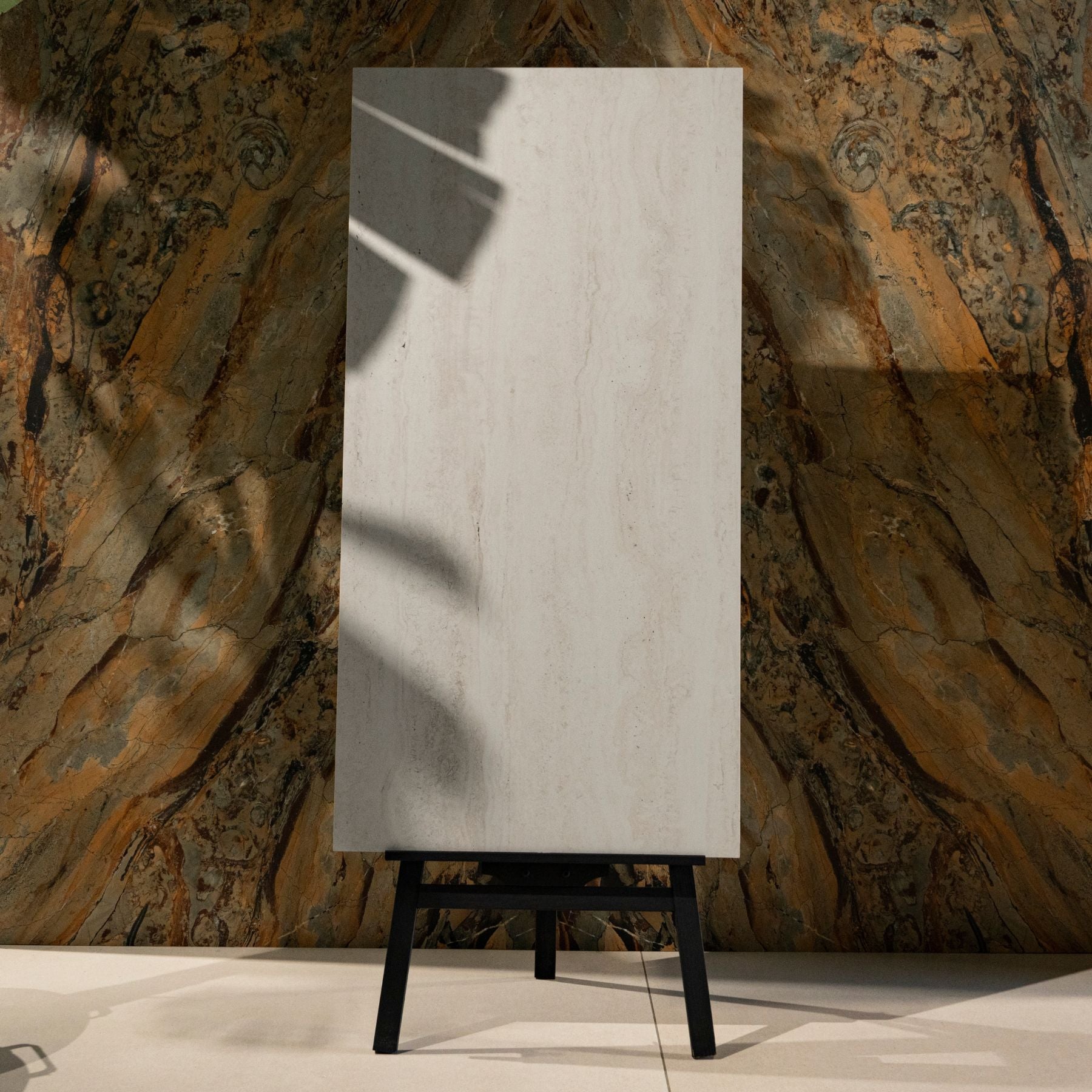 Travertino Silver porcelain tile 60x120cm 9mm thick features a refined travertine look with durable porcelain performance for floor and wall use.