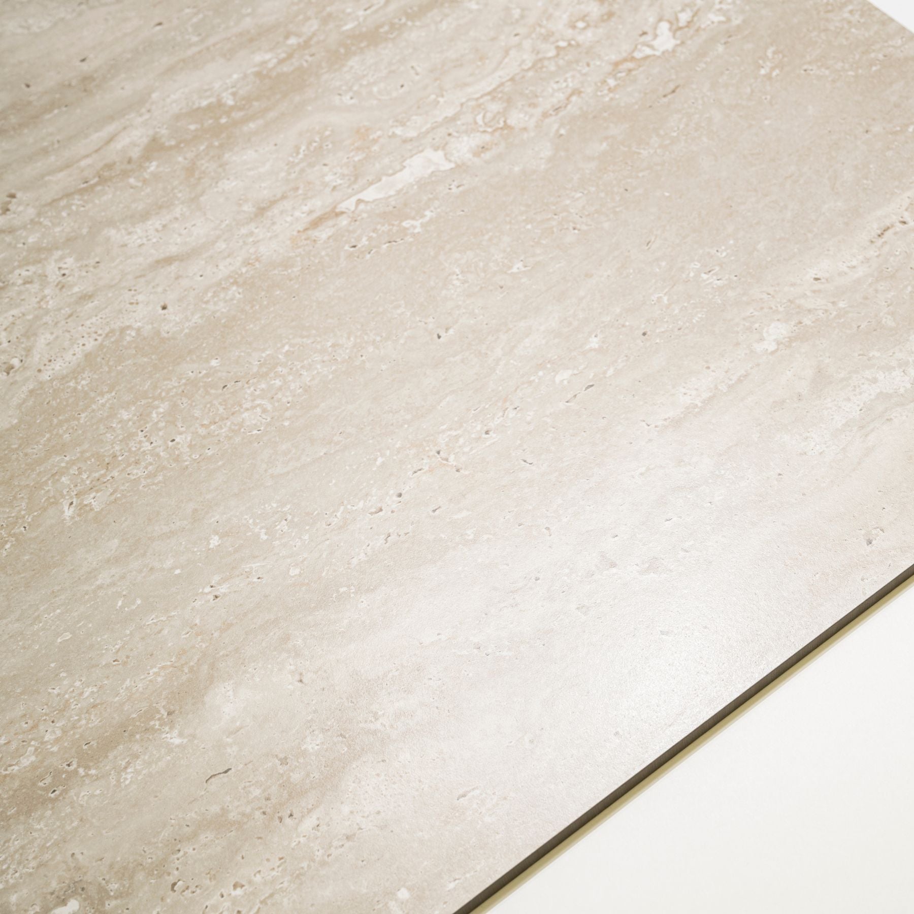 Treviso Beige matt marble effect porcelain tile 60x120cm with 9mm thickness features warm beige tones, soft veining and smooth finish.