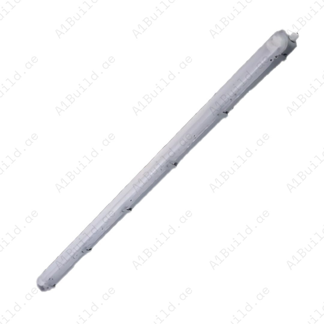 Durable Tri-Proof Housing for 1x120cm T8 double-end tube. IP65 rated, HIPS body, PS cover & stainless steel clips. Perfect for industrial use.