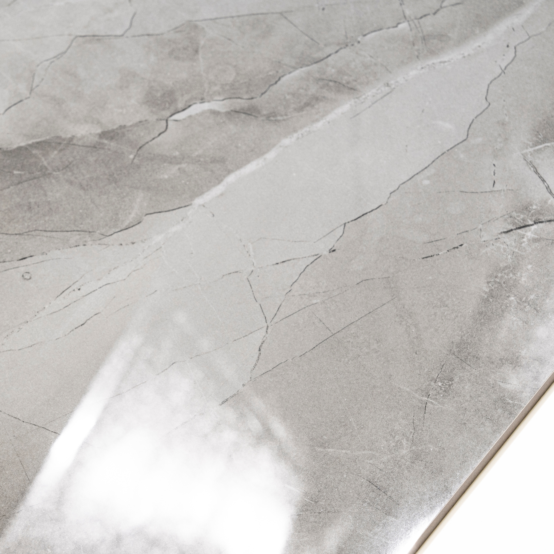 Unica Grey porcelain tile 60x120cm 9mm thickness, marble look design, durable porcelain, ideal for floors and walls in modern interiors.