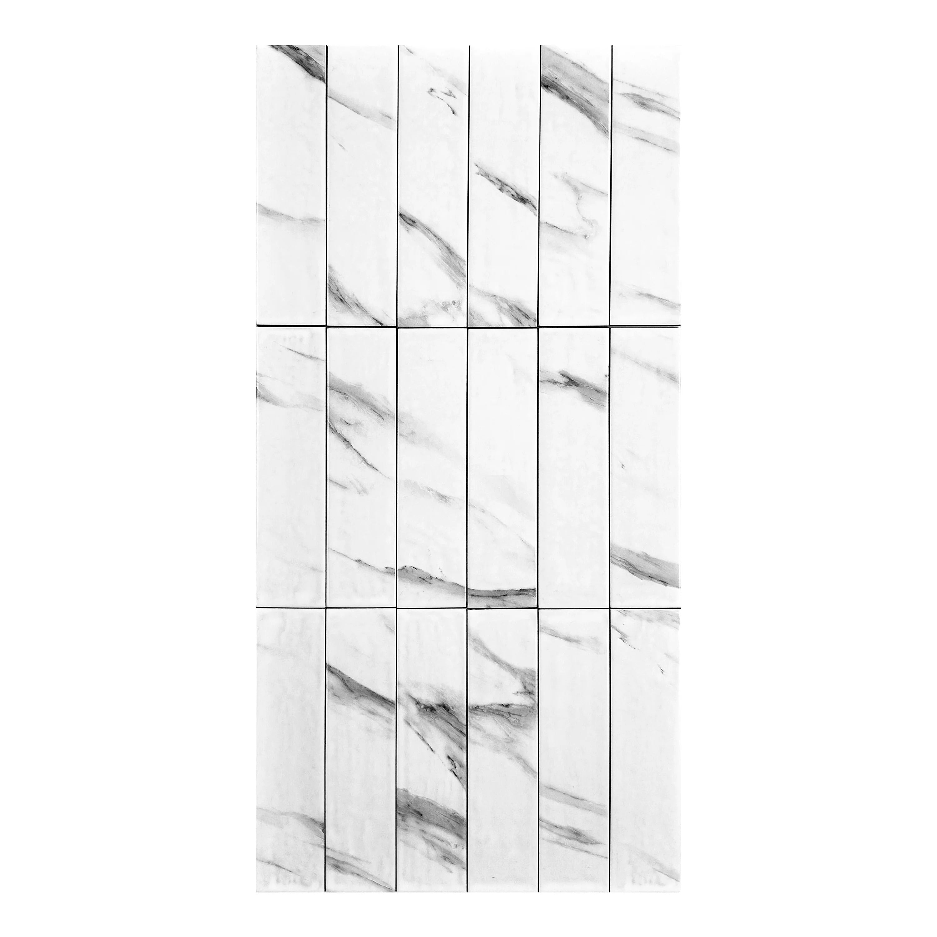 Upgrade interiors with Carrara White Semimatte Porcelain Artisanal Tile. Durable, waterproof, scratch resistant and stylish for walls, floors and backsplashes.
