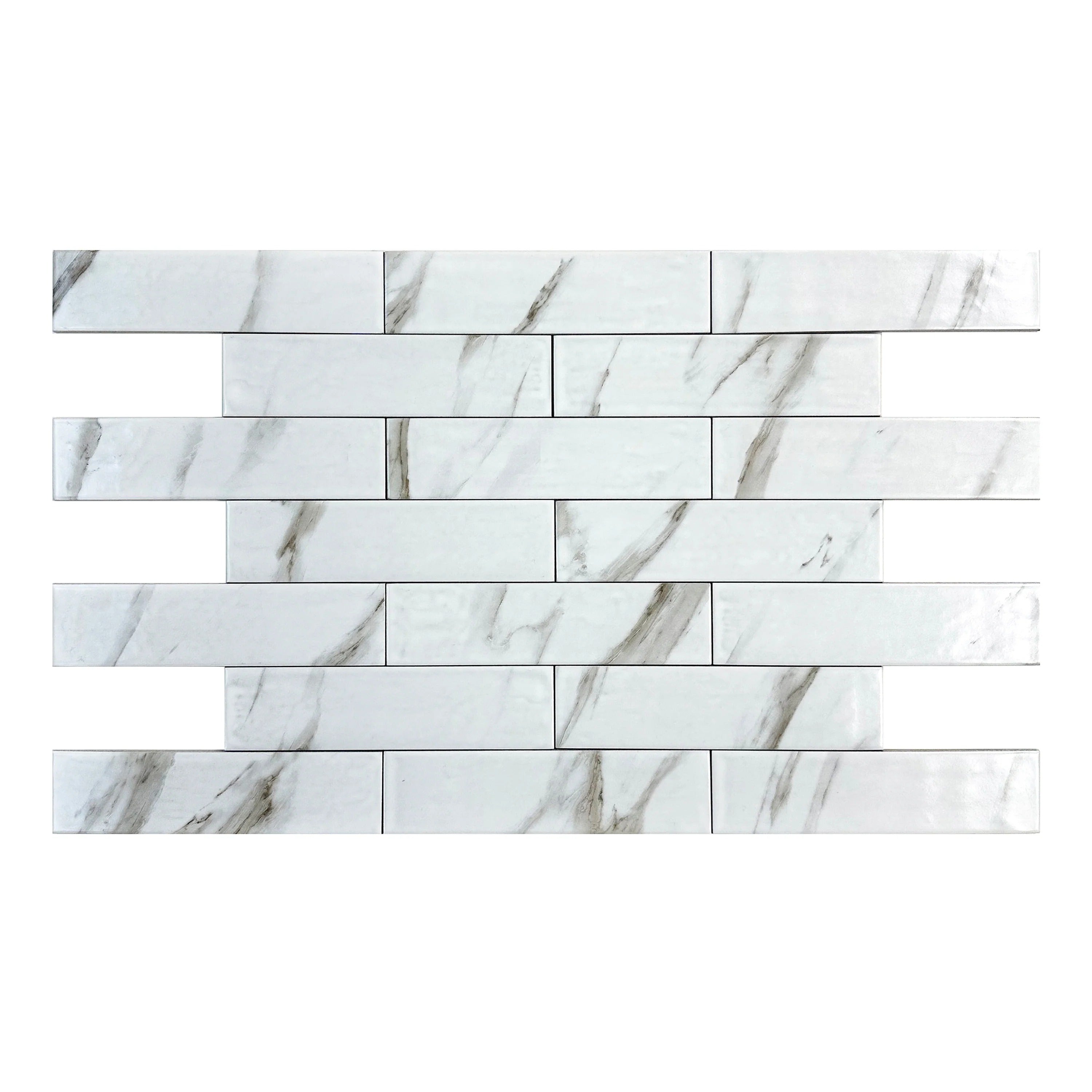 Upgrade interiors with Carrara White Semimatte Porcelain Artisanal Tile. Durable, waterproof, scratch resistant and stylish for walls, floors and backsplashes.