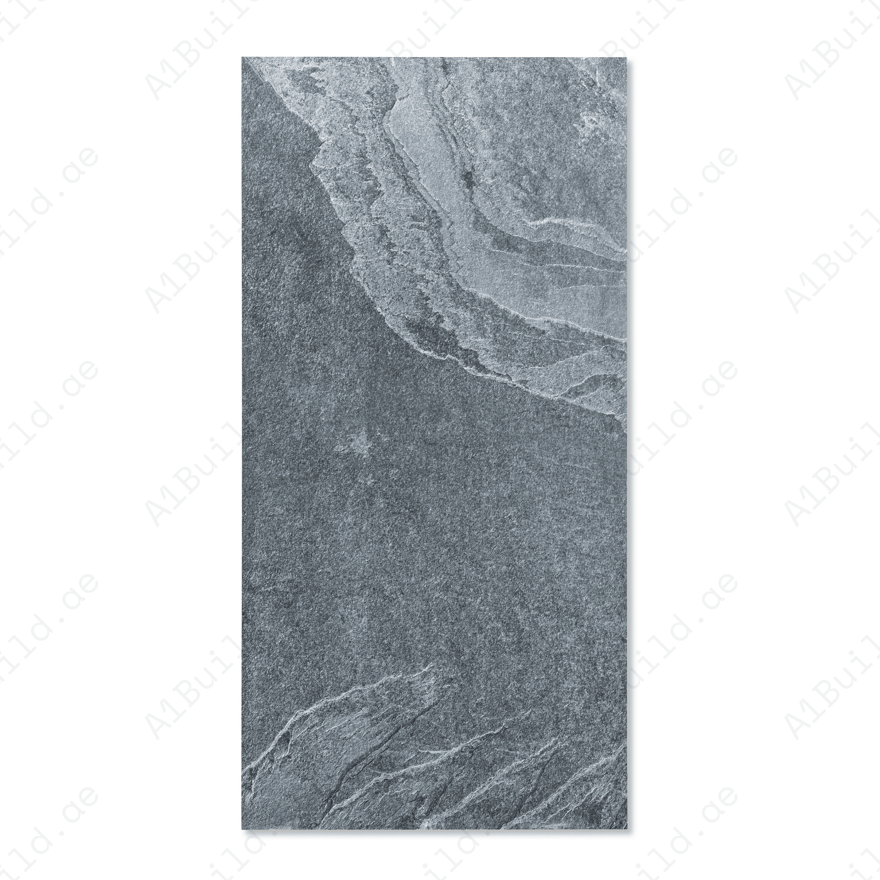 Urban Slate Concrete Grey porcelain tile 60x120cm 2mm thickness, concrete stone look design, durable porcelain tile for modern floors and walls.