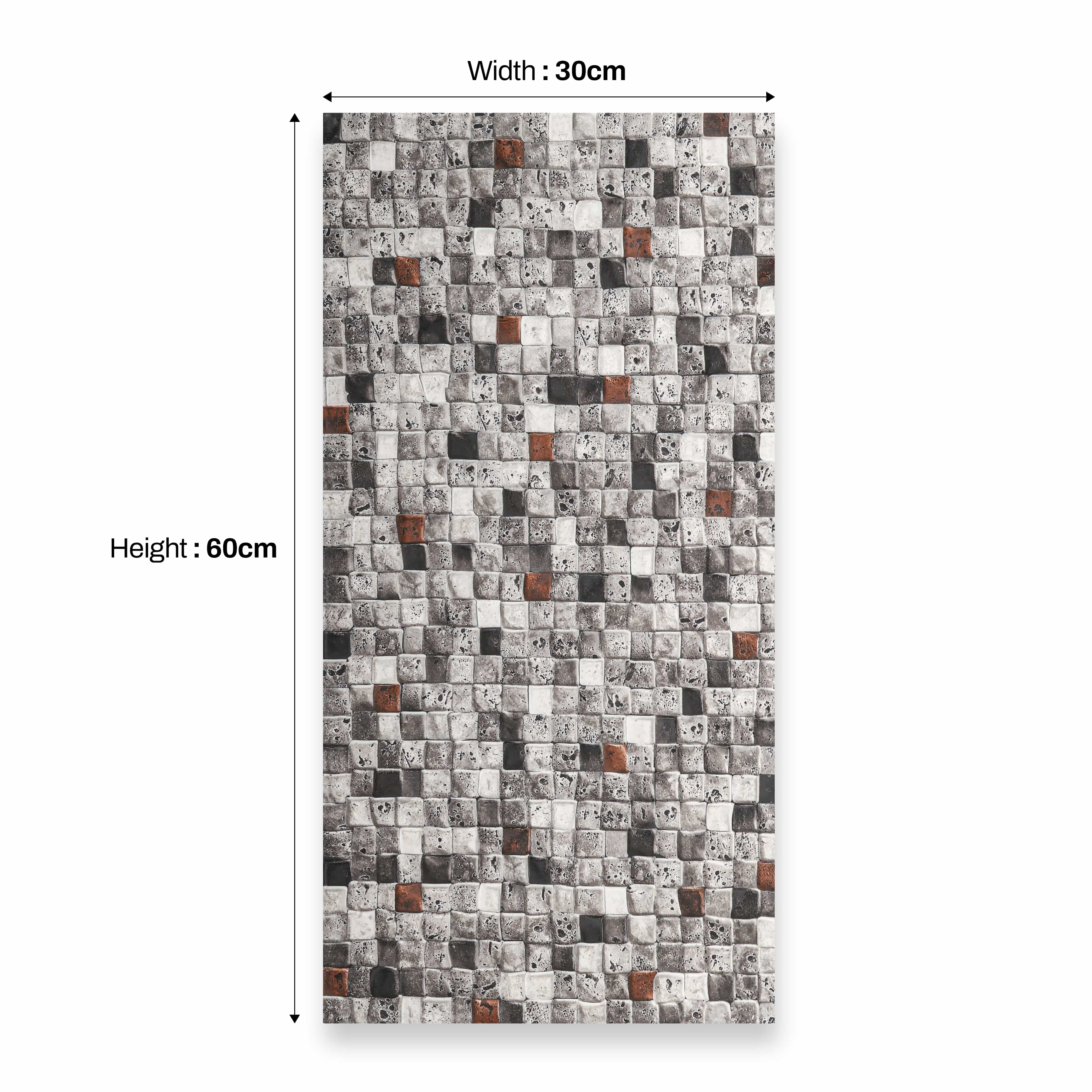 VINTAGE PEBBLE 30X60CM 09MM CERAMIC INDOOR OUTDOOR WALLS TILE