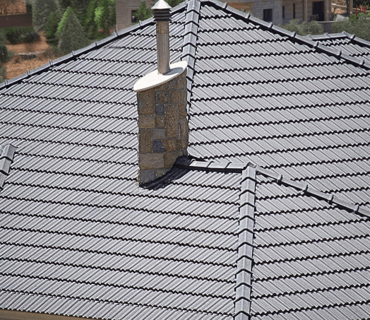 Virtus Ebano Roof Tile delivers strong weather resistance and elegant dark finish. Size 45.8×25.8 cm with straight bond laying. Premium durability guaranteed.