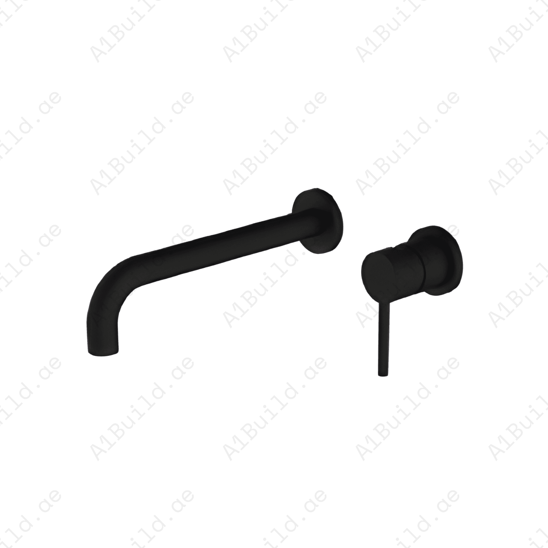 Wall-Mounted Matte Black Two-Hole Basin Mixer – Modern Bathroom Accent
