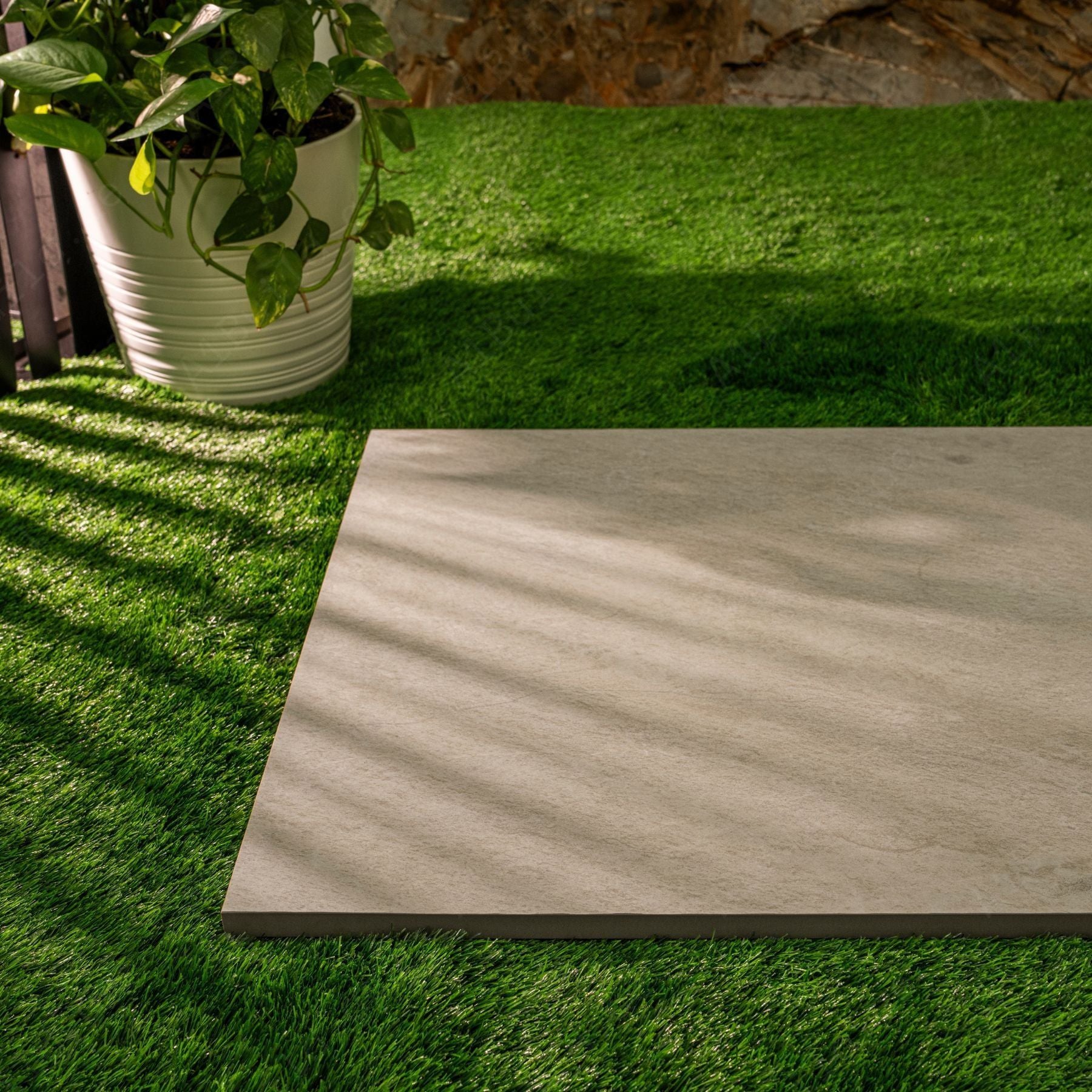 Warm Horizon matt porcelain tile 60x120cm x2mm with warm stone tone, durable large format surface ideal for modern floors, walls and premium interior spaces.