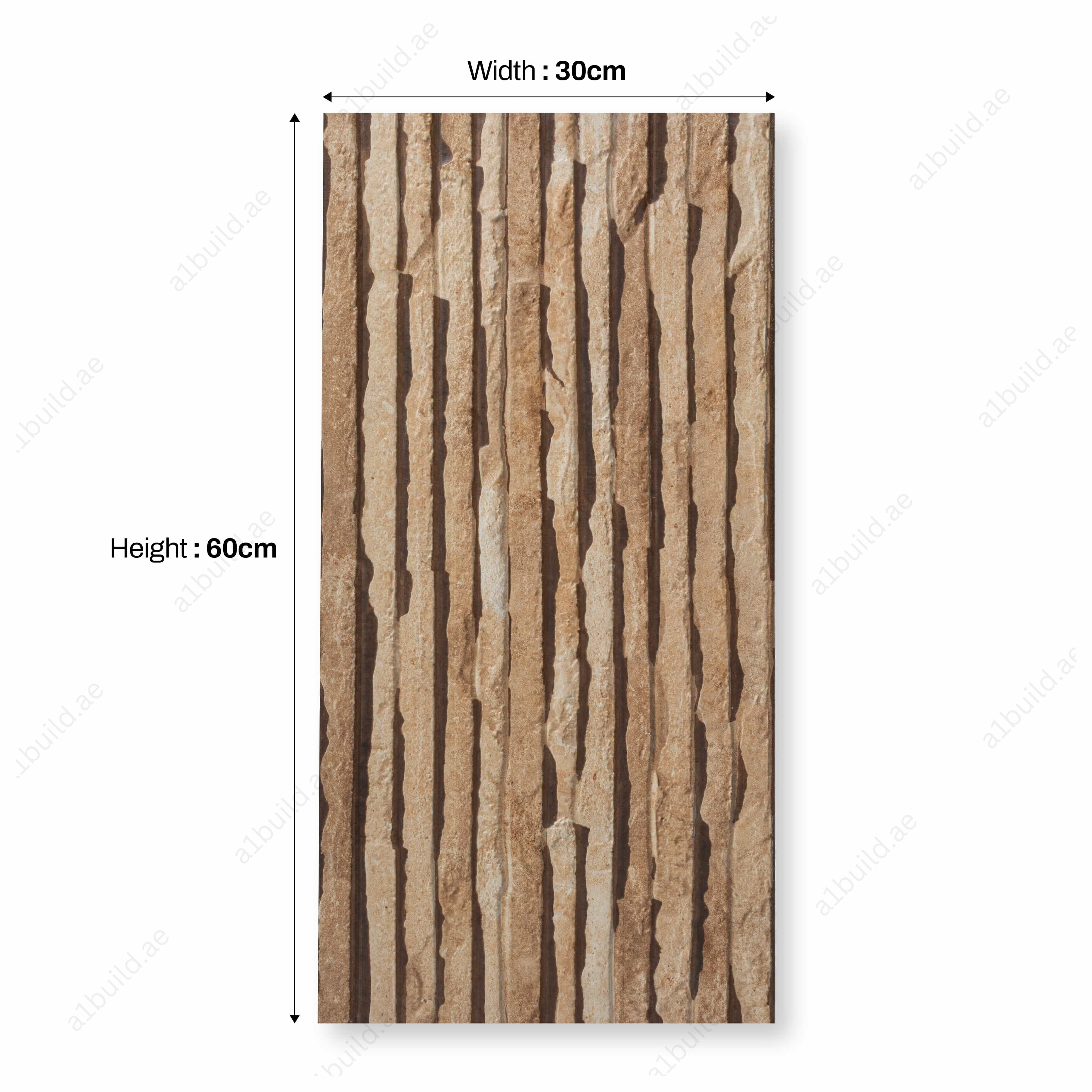 Wavestone Beige | Decorative Wall Tile for Kitchen, Bathroom & Interiors