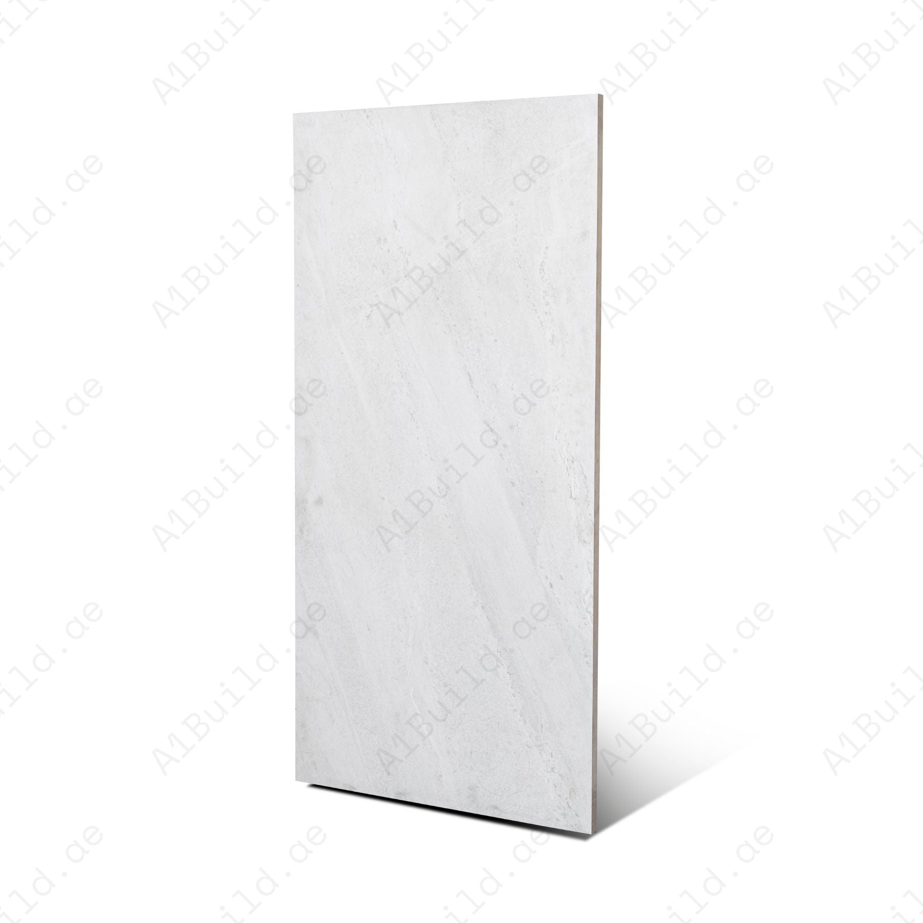 White Travertine matt porcelain tile 60x120cm x 2mm with elegant stone texture, durable large format surface ideal for modern floors, walls and premium interiors.